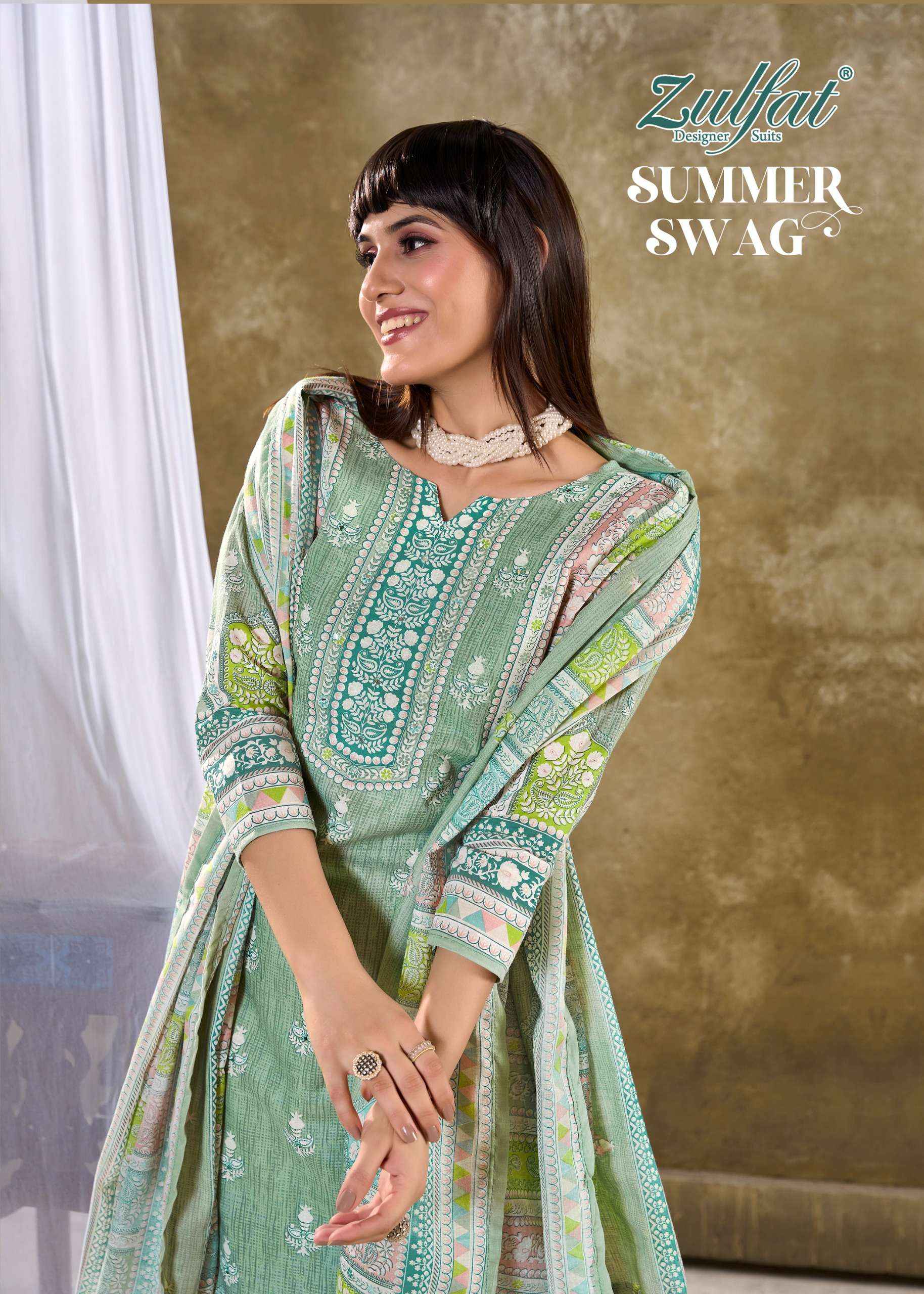 ZULFAT DESIGNER SUITS SUMMER SWAG COTTON SALWAR KAMEEZ ( 6 PCS CATALOG )