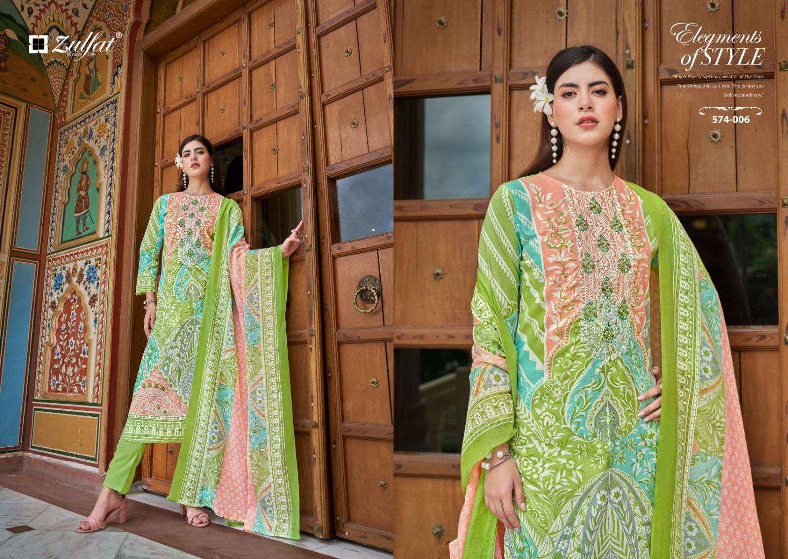 Zulfat Shabad Designer Prints Pure Cotton Suit Catalog Supplier ( 8 pcs catalog )