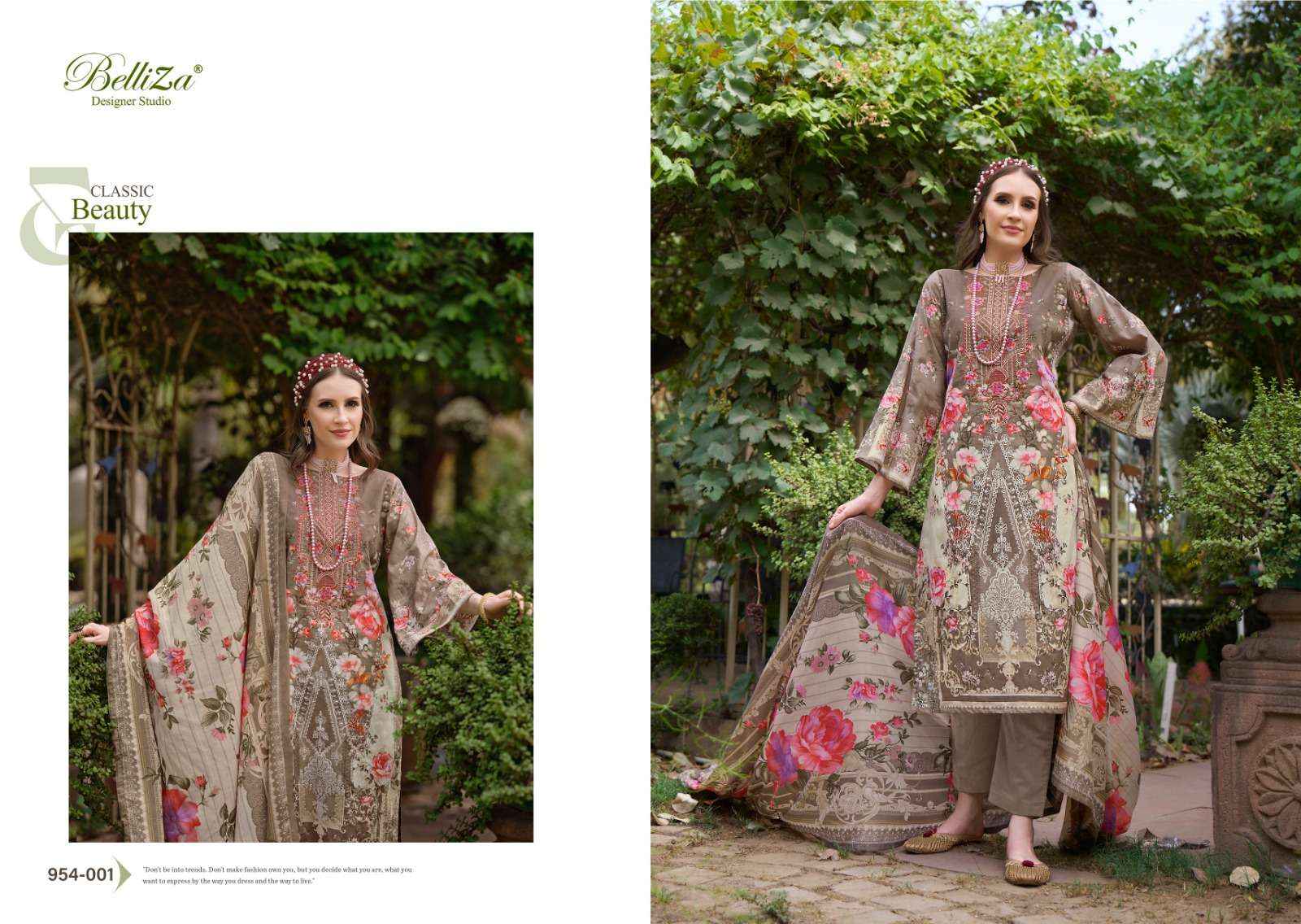 BELLIZA DESIGNER NAIRA VOL 69 COTTON WHOLESALE DRESS MATERIAL ( 8 PCS CATALOG )