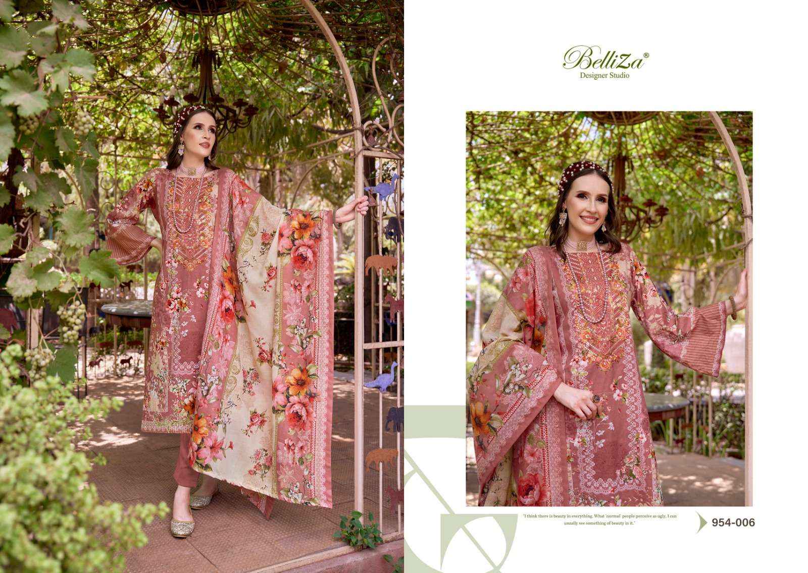 BELLIZA DESIGNER NAIRA VOL 69 COTTON WHOLESALE DRESS MATERIAL ( 8 PCS CATALOG )