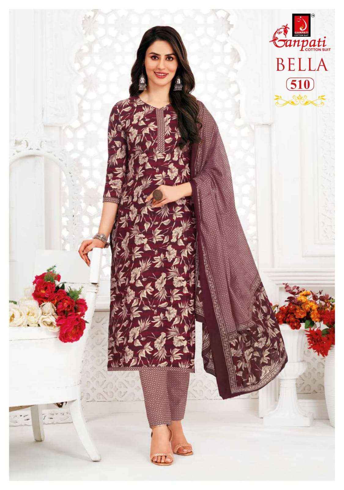 GANPATI BELLA VOL 5 COTTON SALWAR SUIT WHOLESALE PRICE ONLINE ( 15 PCS CATALOG )