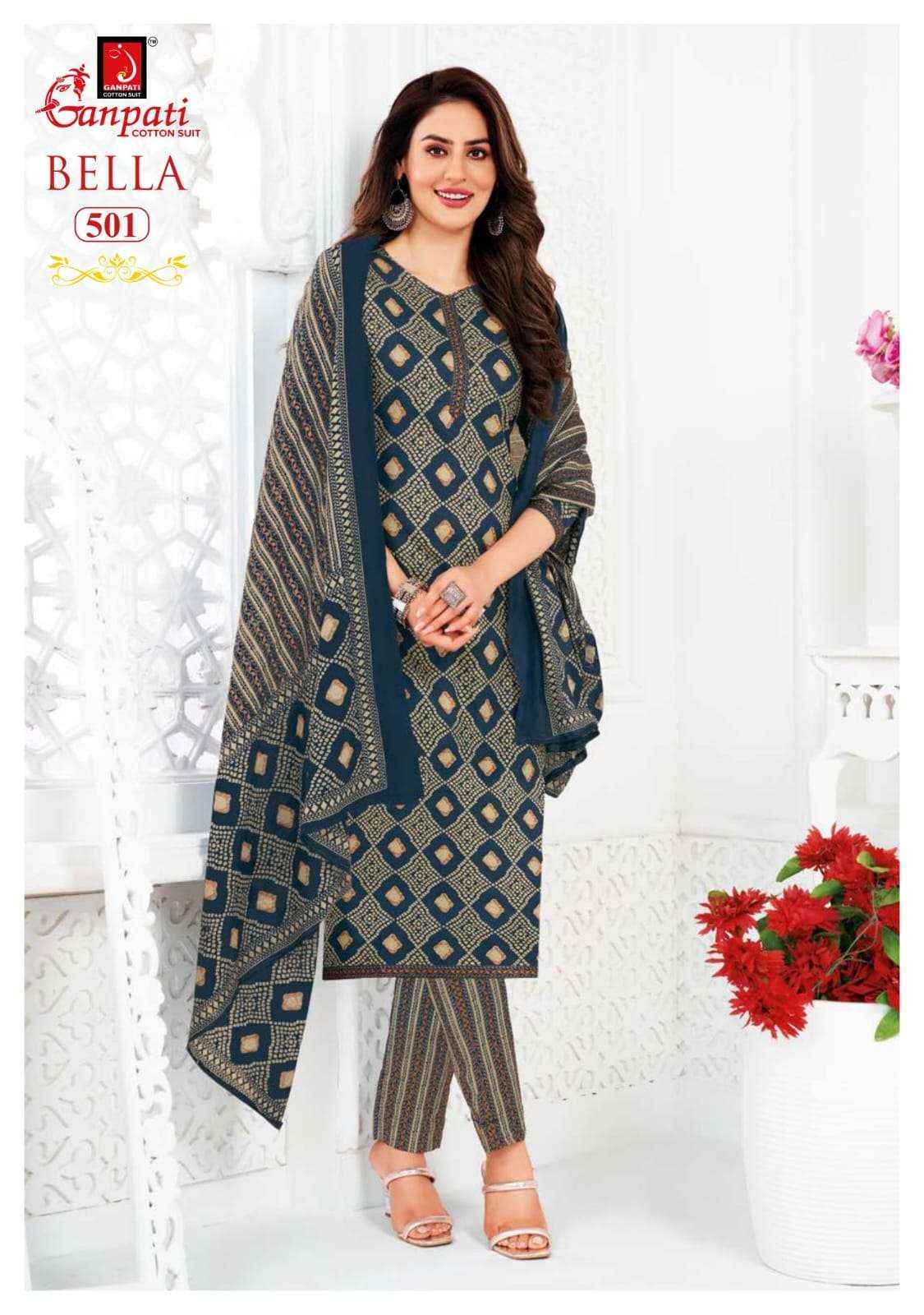 GANPATI BELLA VOL 5 COTTON SALWAR SUIT WHOLESALE PRICE ONLINE ( 15 PCS CATALOG )