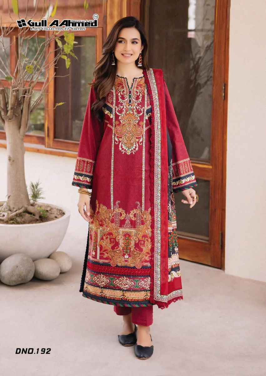Gull Aahmed Vol 22 Cotton Pakistani Dress Material Wholesale ( 6 pcs Catalogue )