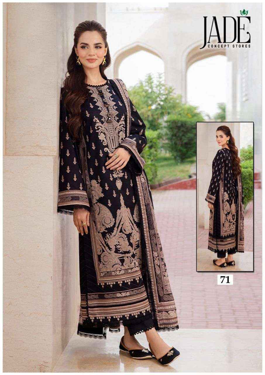 JADE CHEVRON EXCLUSIVE HEAVY COTTON VOL 8 LAWN COTTON PAKISTANI SUIT ( 6 PCS CATALOG )