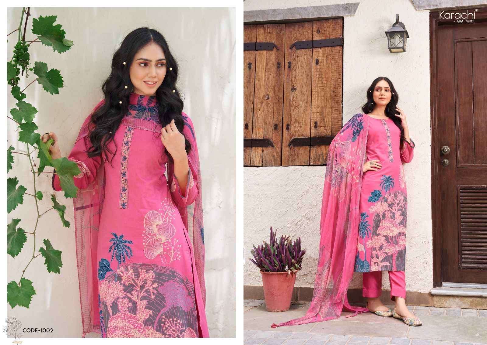 Kesar Karachi Prints Bahara Lawn Wholesale Salwar Kameez Surat ( 6 pcs Catalogue )