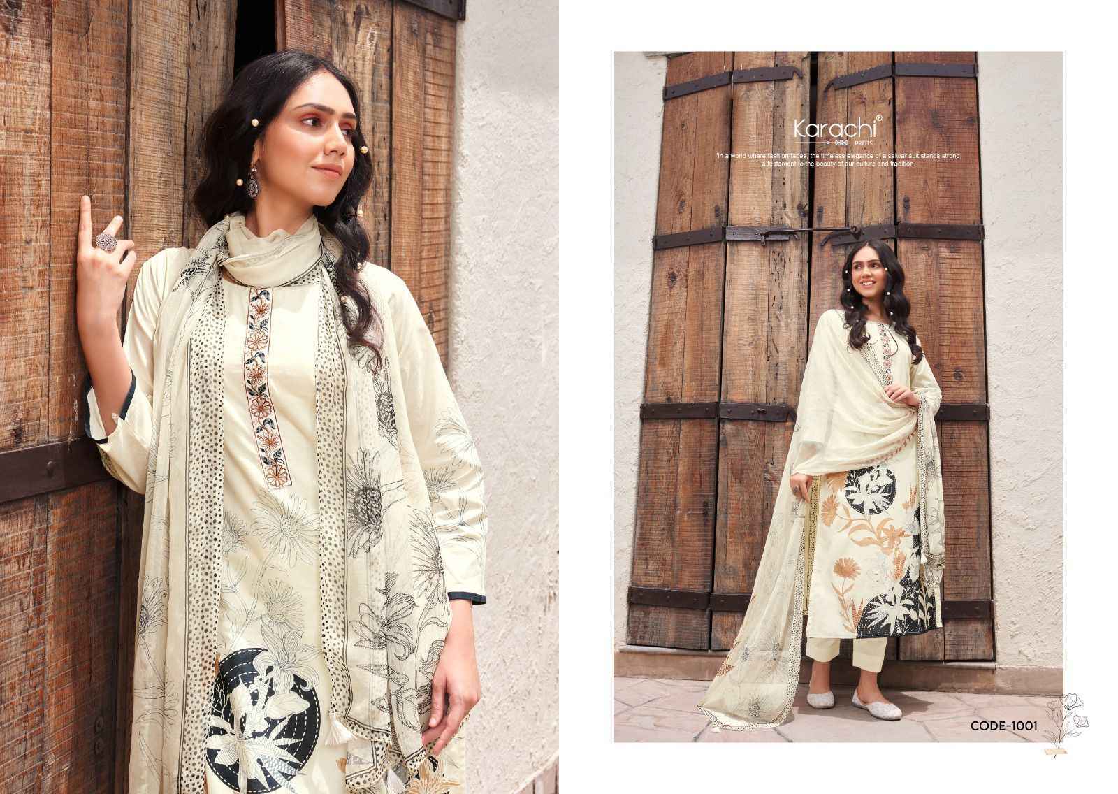 Kesar Karachi Prints Bahara Lawn Wholesale Salwar Kameez Surat ( 6 pcs Catalogue )