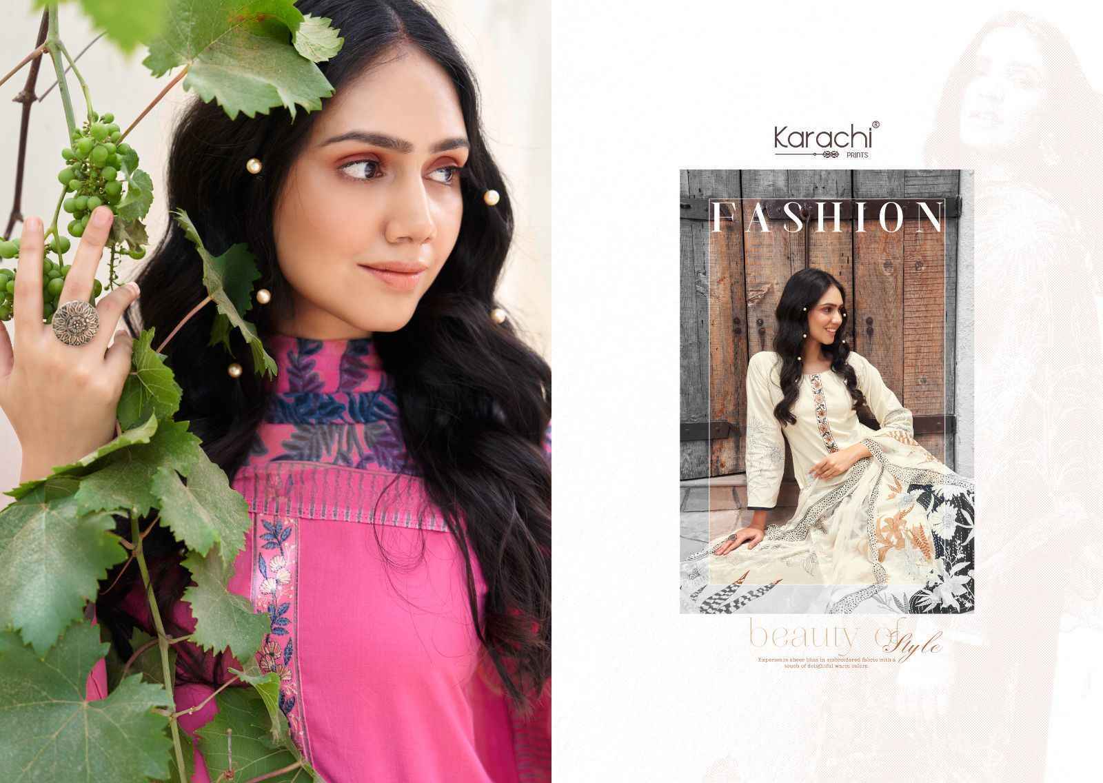 Kesar Karachi Prints Bahara Lawn Wholesale Salwar Kameez Surat ( 6 pcs Catalogue )
