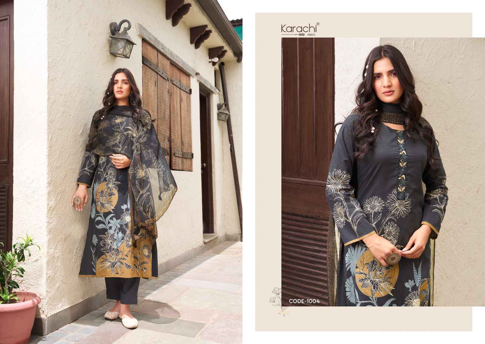 Kesar Karachi Prints Bahara Lawn Wholesale Salwar Kameez Surat ( 6 pcs Catalogue )