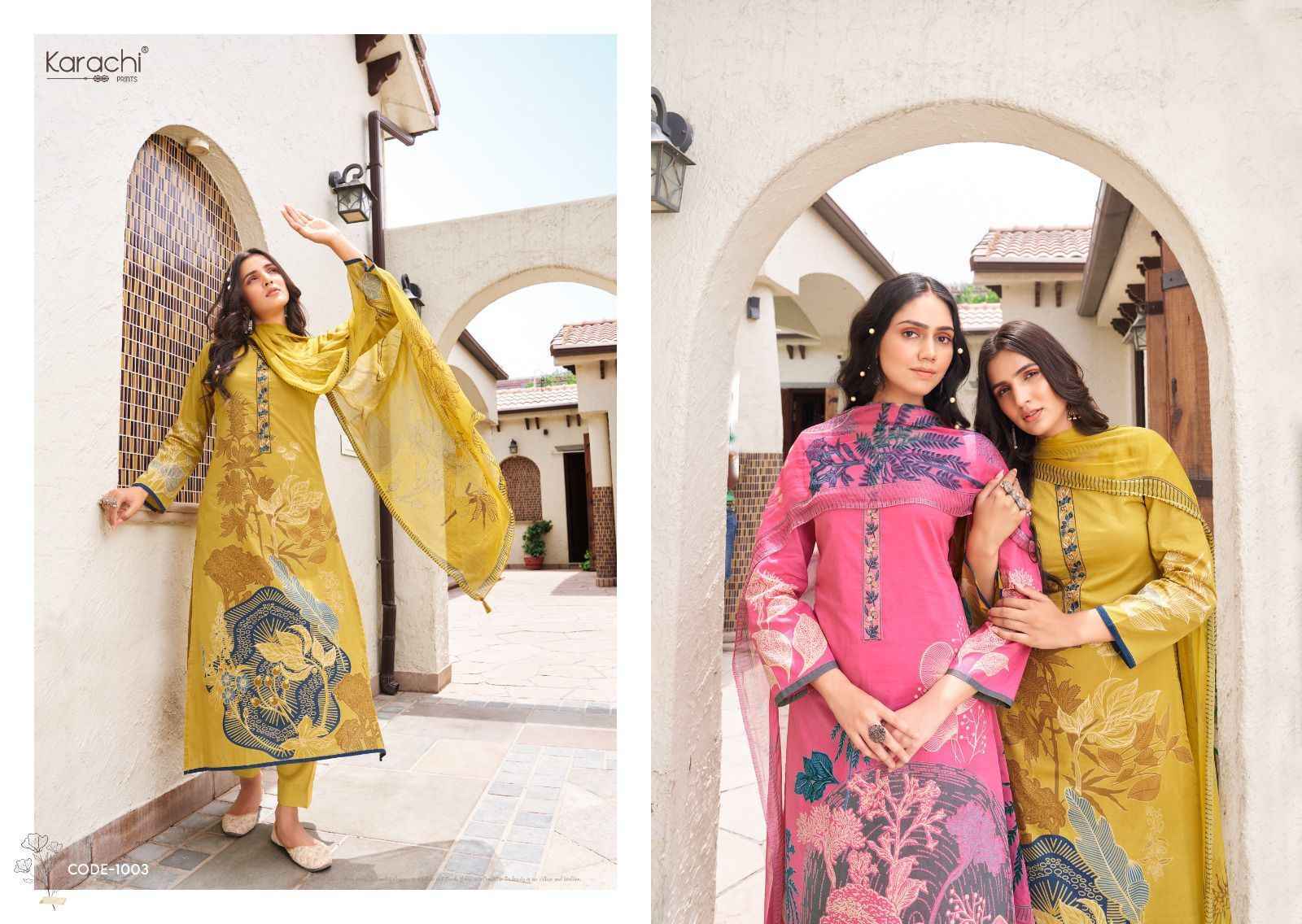 Kesar Karachi Prints Bahara Lawn Wholesale Salwar Kameez Surat ( 6 pcs Catalogue )