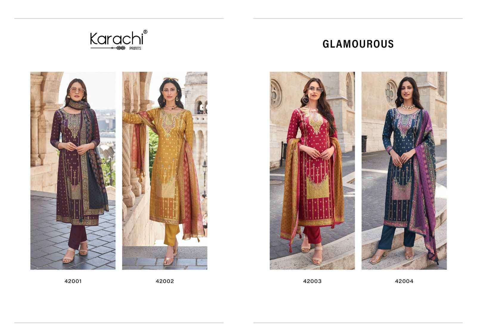 Kesar Karachi Prints Glamaurous Viscose Salwar Kameez - Wholesale Supplier ( 4 pcs Catalogue )