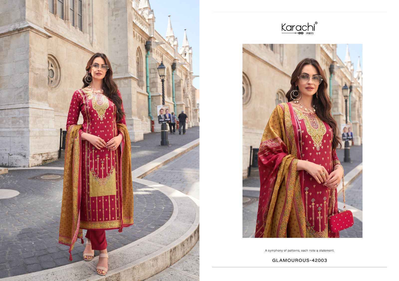 Kesar Karachi Prints Glamaurous Viscose Salwar Kameez - Wholesale Supplier ( 4 pcs Catalogue )