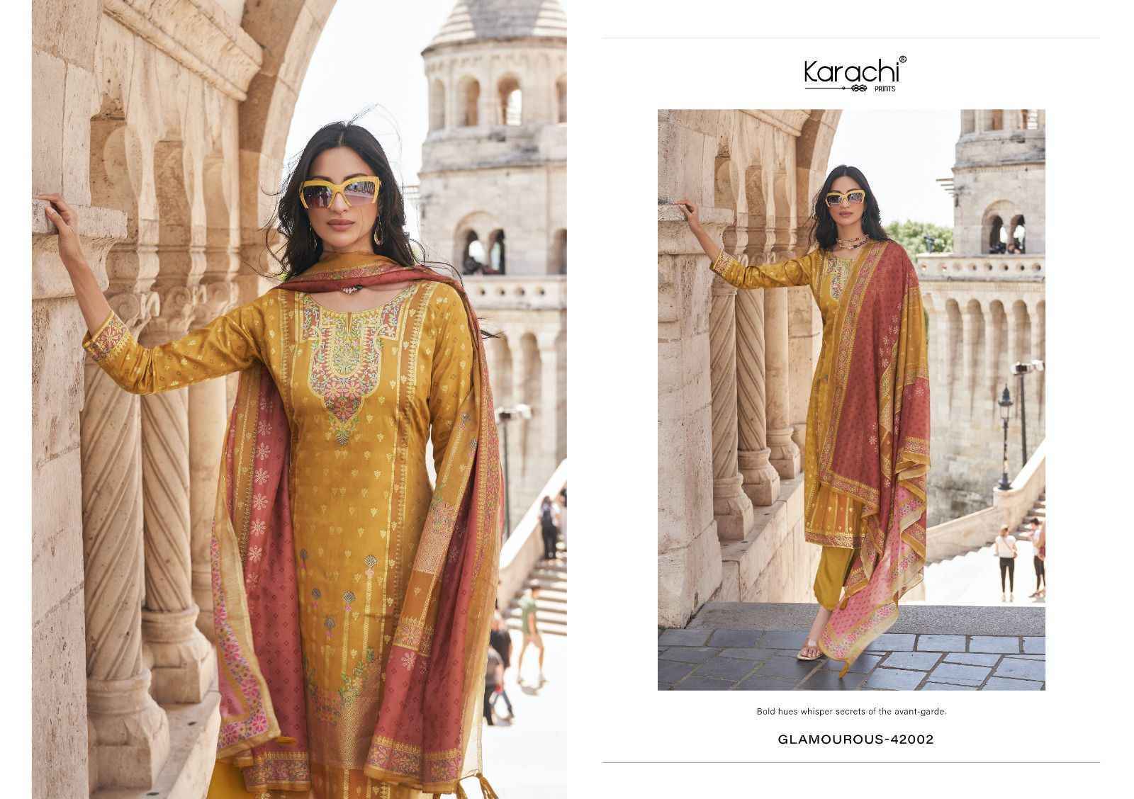 Kesar Karachi Prints Glamaurous Viscose Salwar Kameez - Wholesale Supplier ( 4 pcs Catalogue )