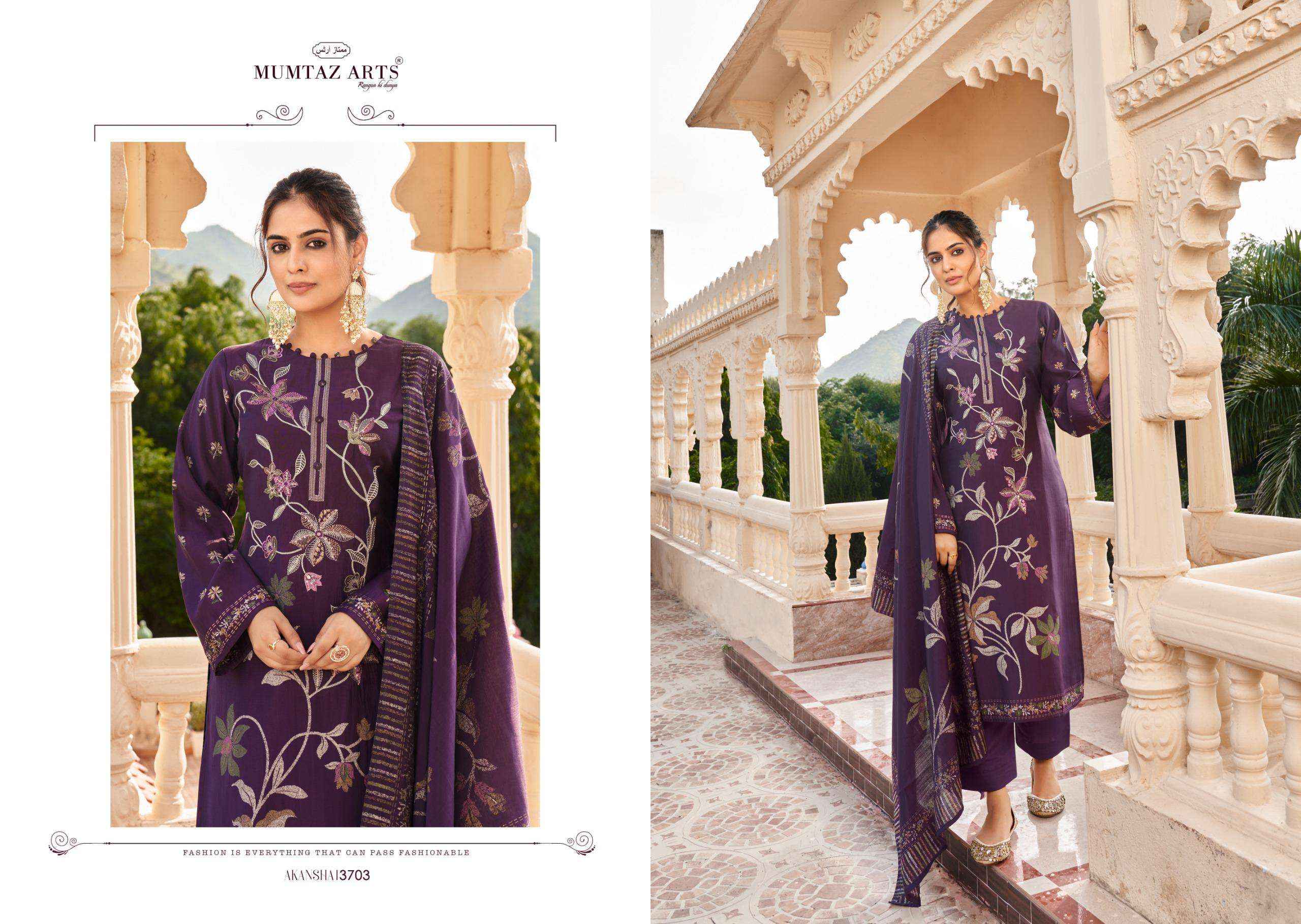 MUMTAZ ARTS AKANSHA VISCOSE WHOLESALE DRESS MATERIAL ( 6 PCS CATALOG )