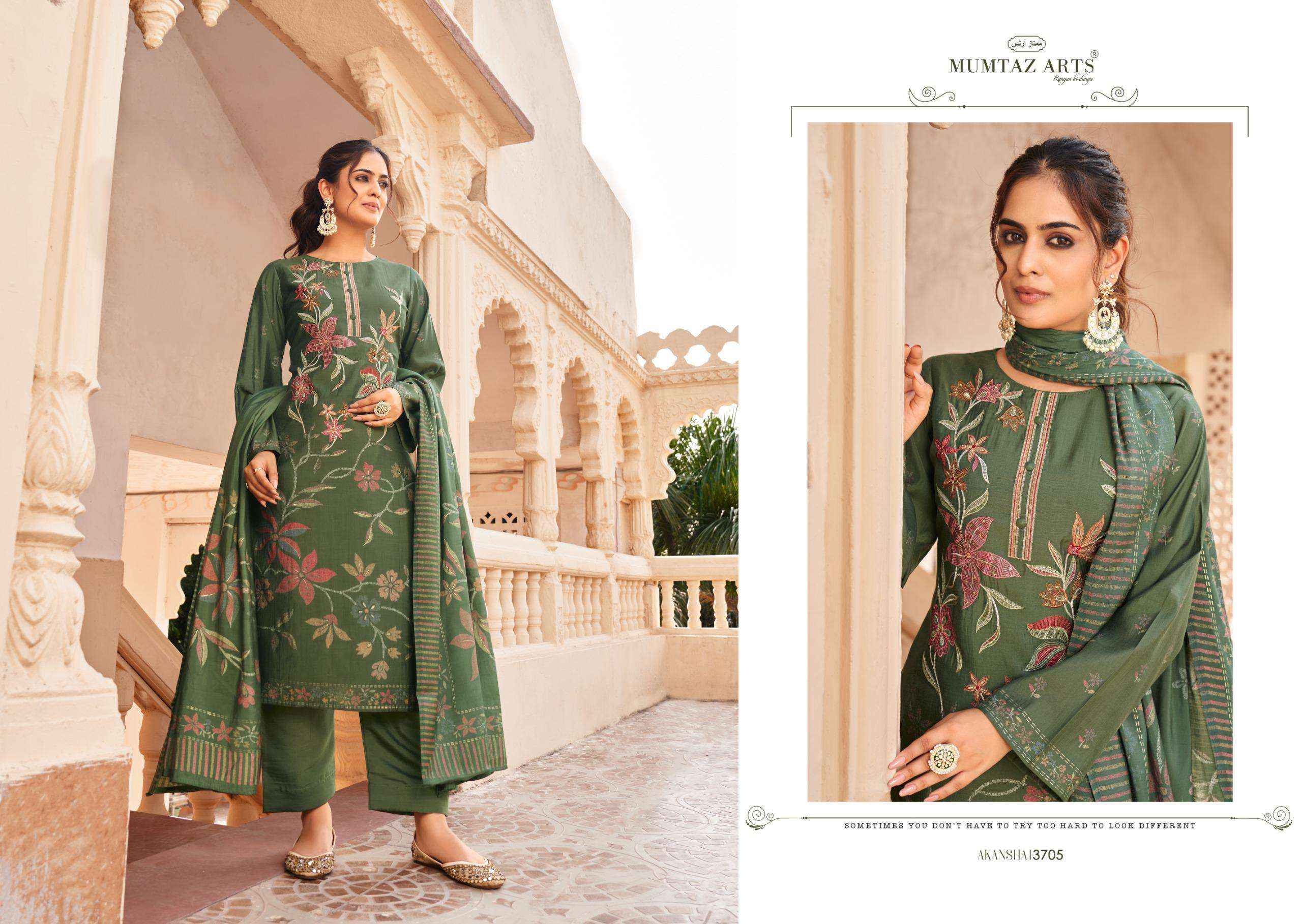 MUMTAZ ARTS AKANSHA VISCOSE WHOLESALE DRESS MATERIAL ( 6 PCS CATALOG )