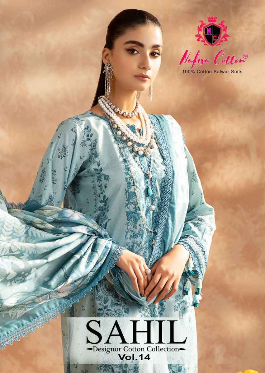 Nafisa Cotton Sahil Vol 14 Cotton Salwar Kameez ( 6 pcs Catalogue )