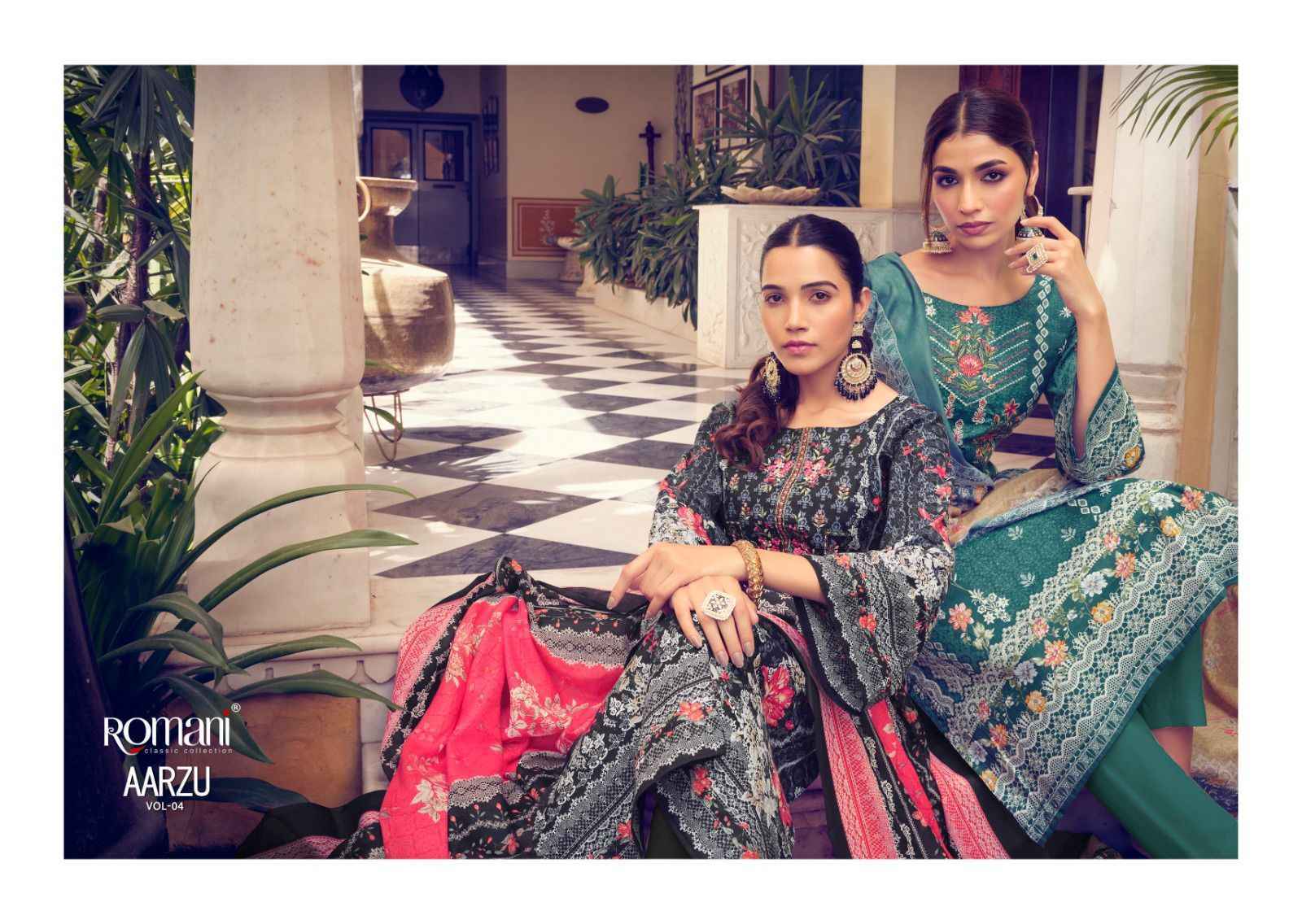 Romani Aarzu Vol 4 Cotton Salwar Kameez - Surat Wholesale Supplier ( 10 pcs Catalogue )
