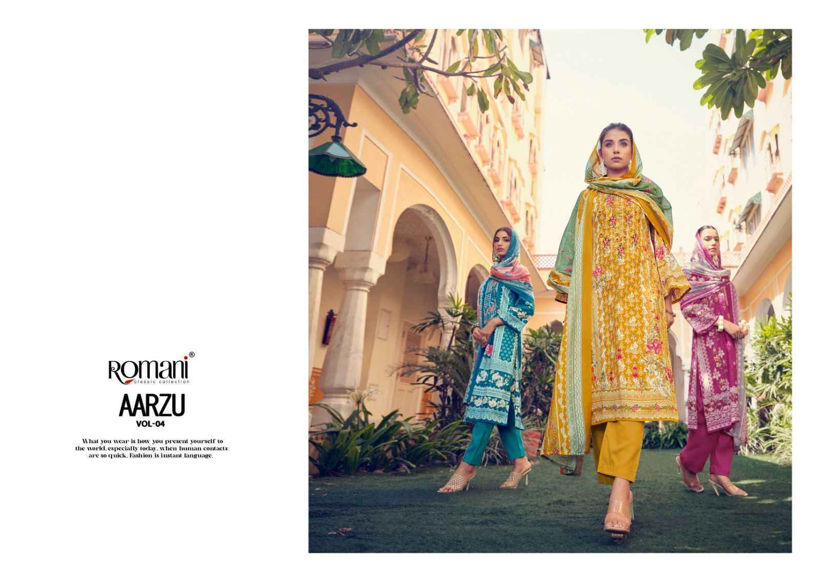 Romani Aarzu Vol 4 Cotton Salwar Kameez - Surat Wholesale Supplier ( 10 pcs Catalogue )