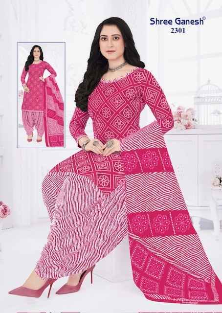 Shree Ganesh Bandhani Vol 3 Cotton Wholesale Salwar Suit (15 pcs Catalogue )