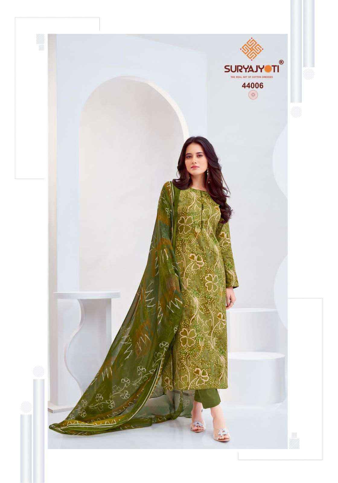 SURYAJYOTI NAISHAA VOL 44 JAM SATIN WHOLESALE DRESS MATERIAL ( 10 PCS CATALOG )