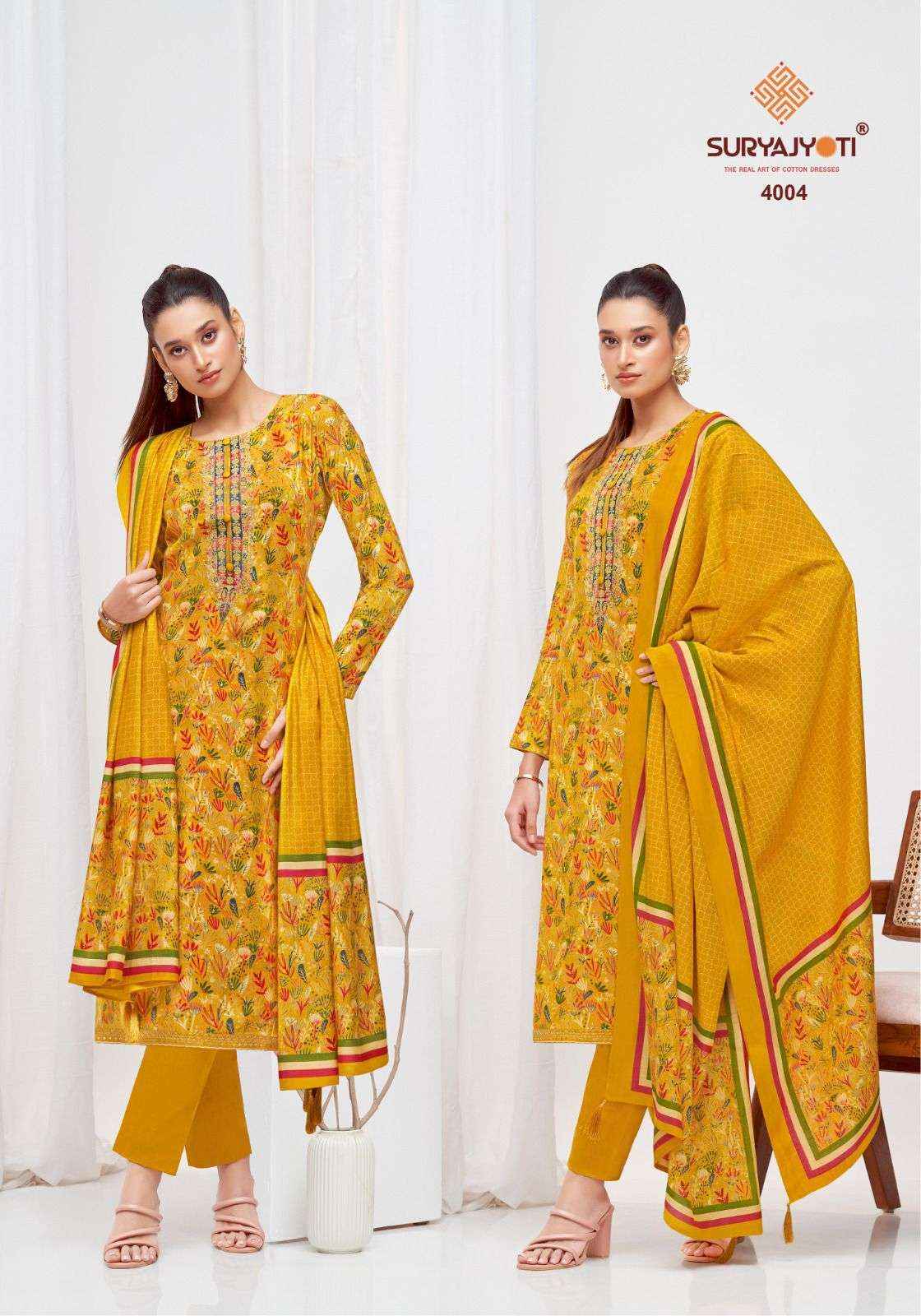 SURYAJYOTI PRIYANKA VOL 4 MODAL FOIL WHOLESALE DRESS MATERIAL ( 6 PCS CATALOG )