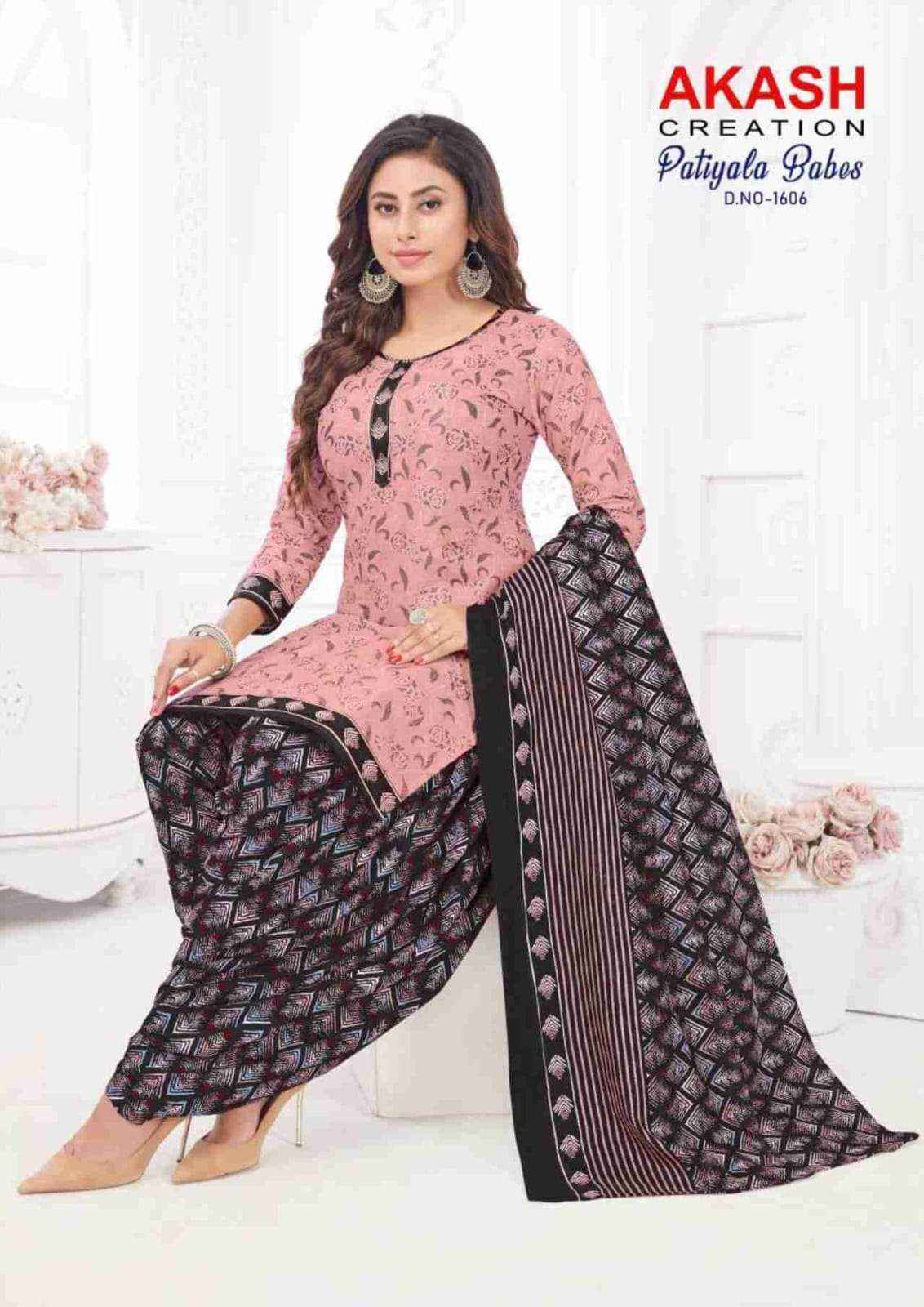 AKASH CREATION PATIYALA BABES VOL 16 COTTON DRESS MATERIAL ( 10 PCS CATALOG )