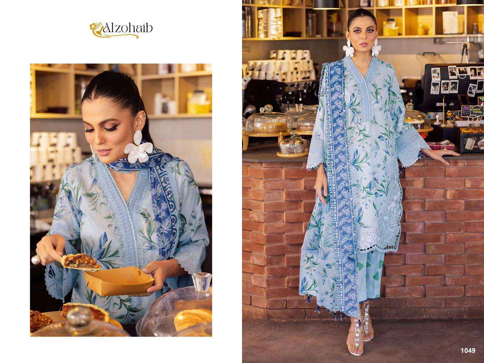 AL ZOHAIB GIRL GLAM DESIGN NO - 1049 - 1050 - 1051 PAKISTANI SUIT ( 3 PCS CATALOG )