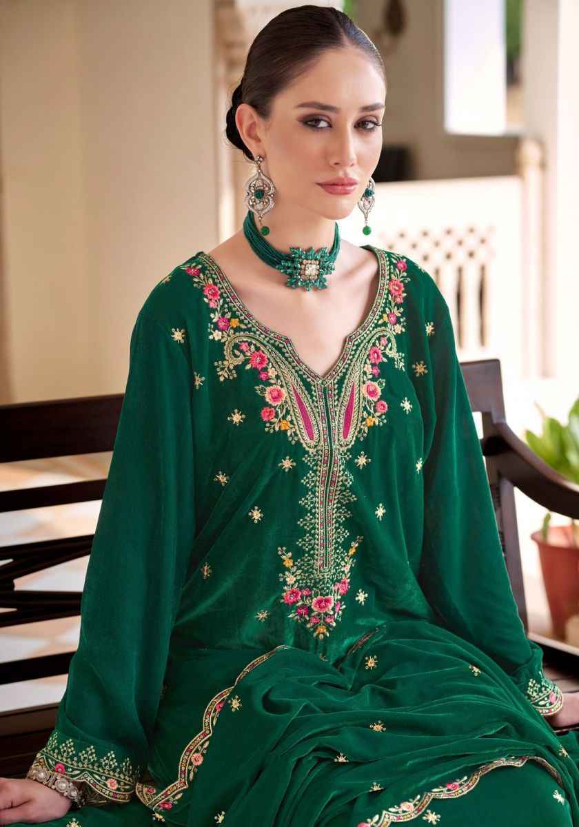 Alok Shabnam Velvet wholesale Dress Material 4 pcs Catalogue 