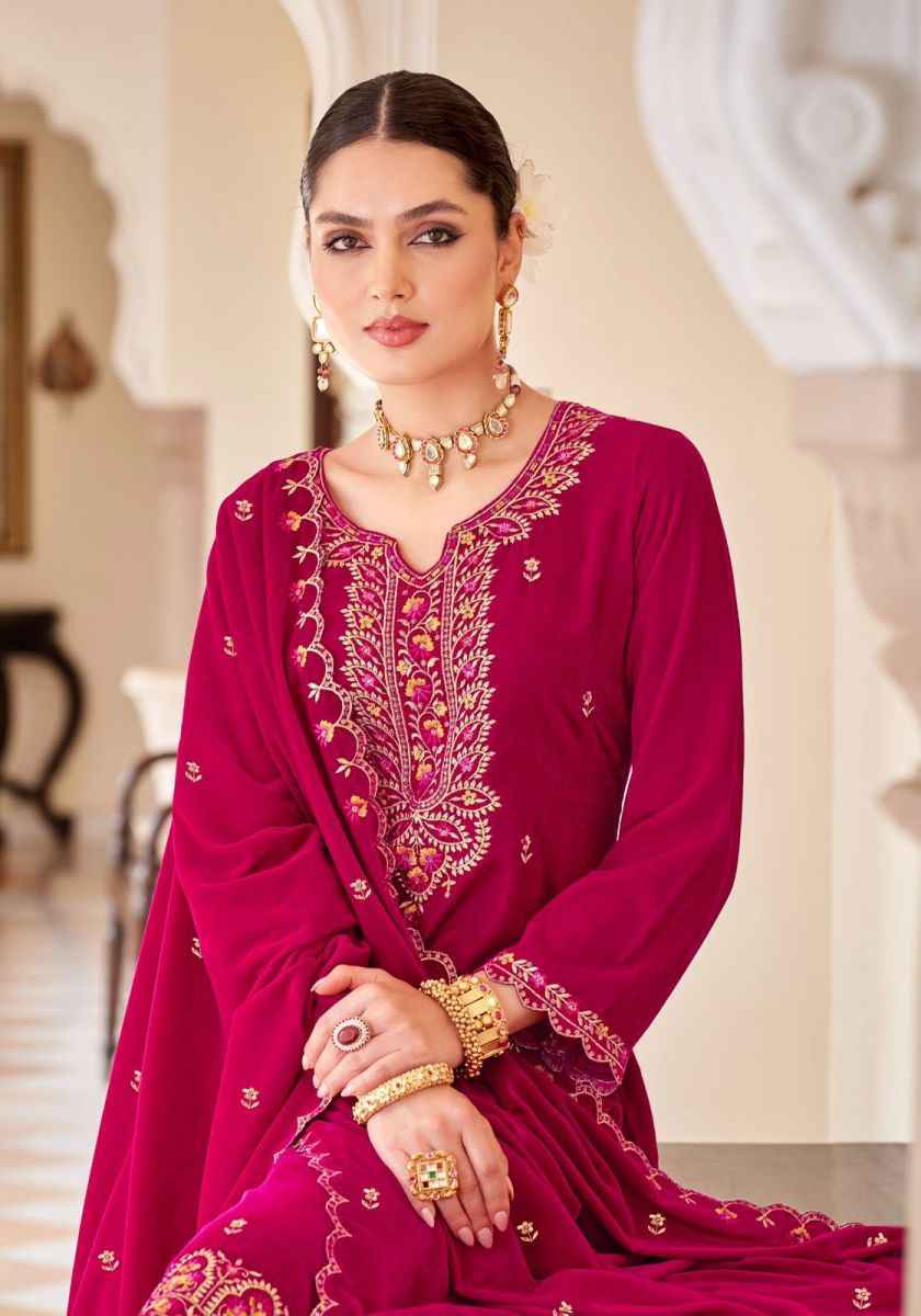 Alok Shabnam Velvet wholesale Dress Material 4 pcs Catalogue 