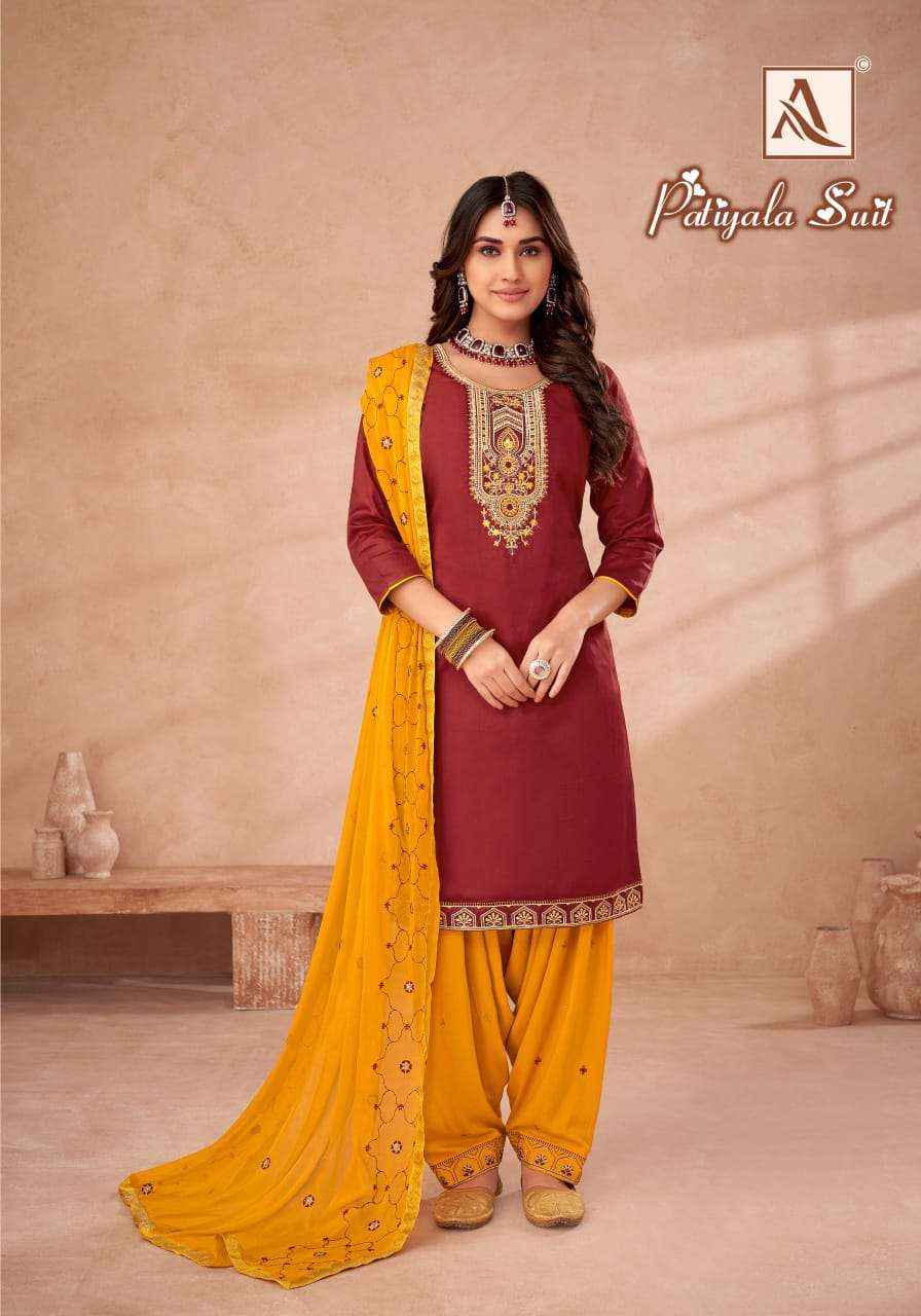 ALOK SUITS PATIYALA SUIT WHOLESALE JAM COTTON DRESS MATERIAL ( 6 PCS CATALOG )