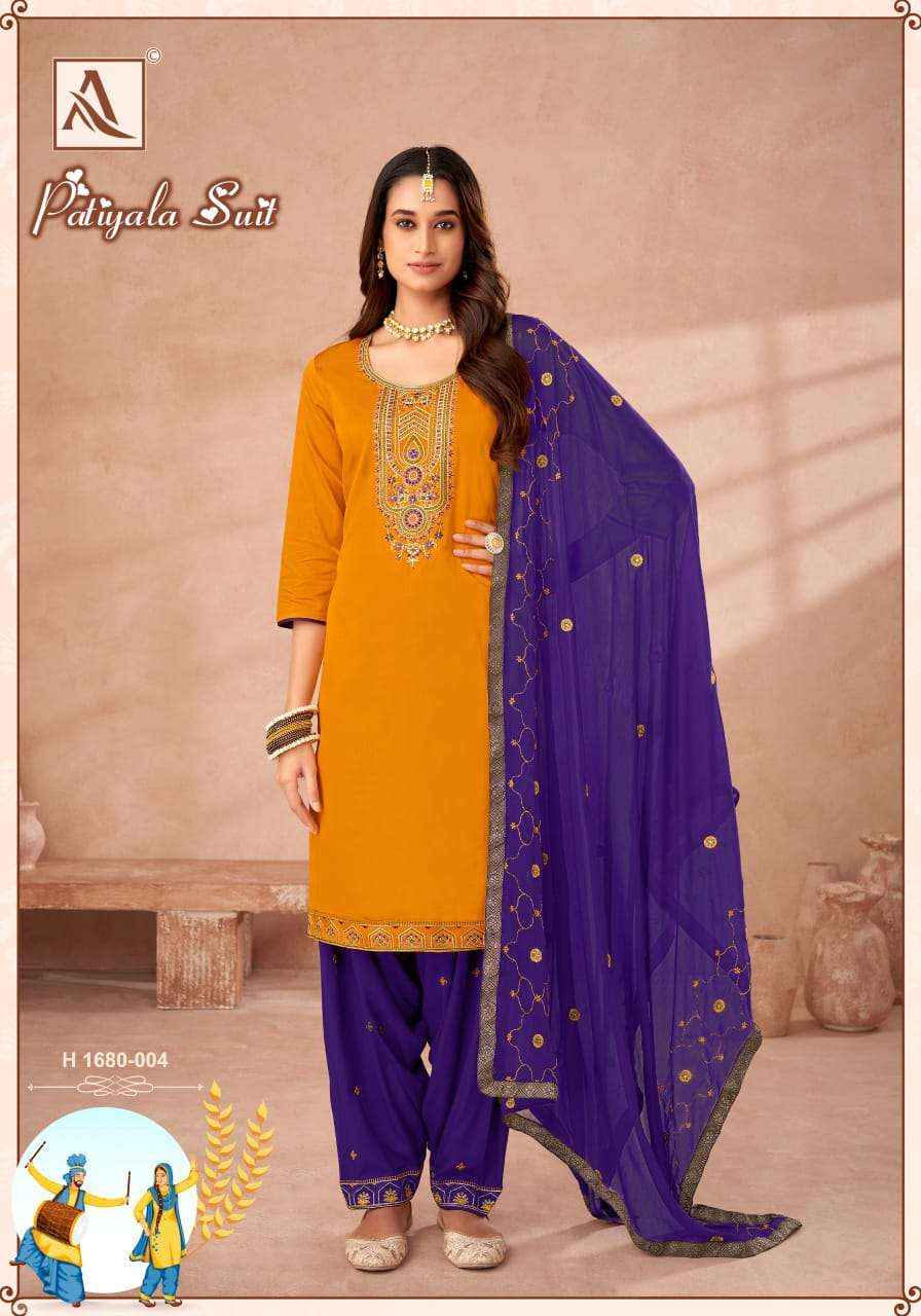 ALOK SUITS PATIYALA SUIT WHOLESALE JAM COTTON DRESS MATERIAL ( 6 PCS CATALOG )