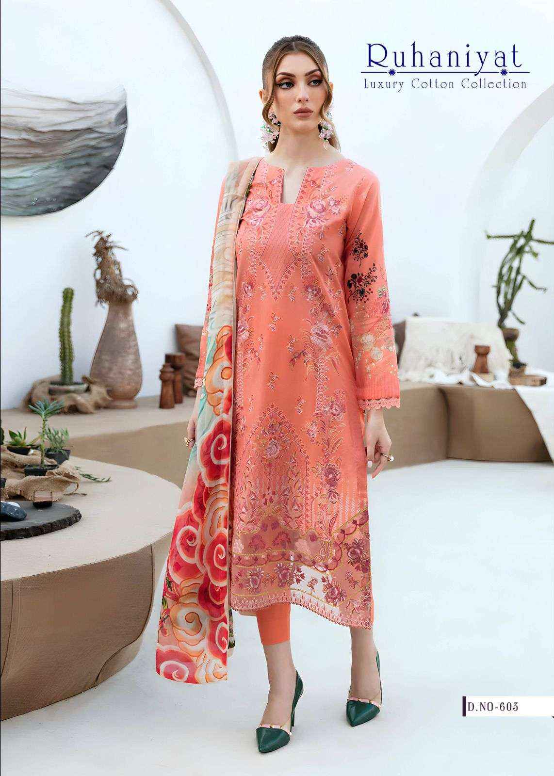 ASIFA NABEEL RUHANIYAT VOL 6 COTTON PAKISTANI SUIT ( 6 PCS CATALOG )