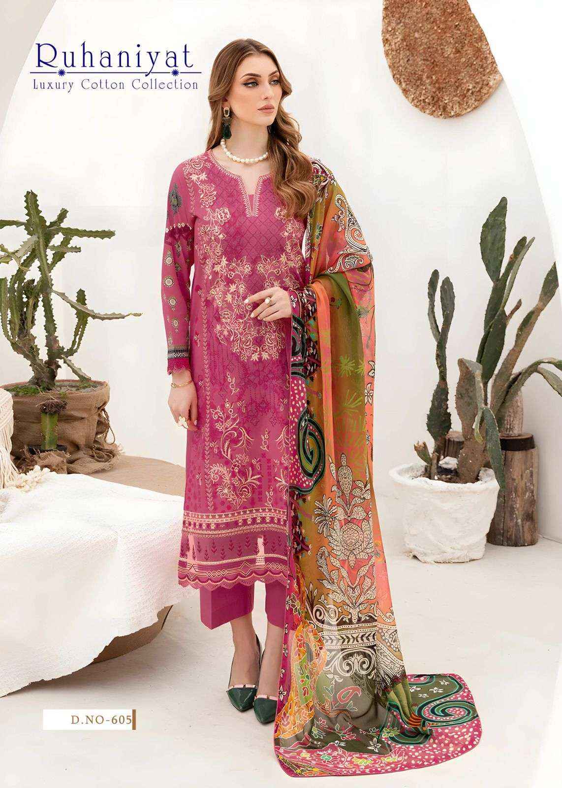 ASIFA NABEEL RUHANIYAT VOL 6 COTTON PAKISTANI SUIT ( 6 PCS CATALOG )