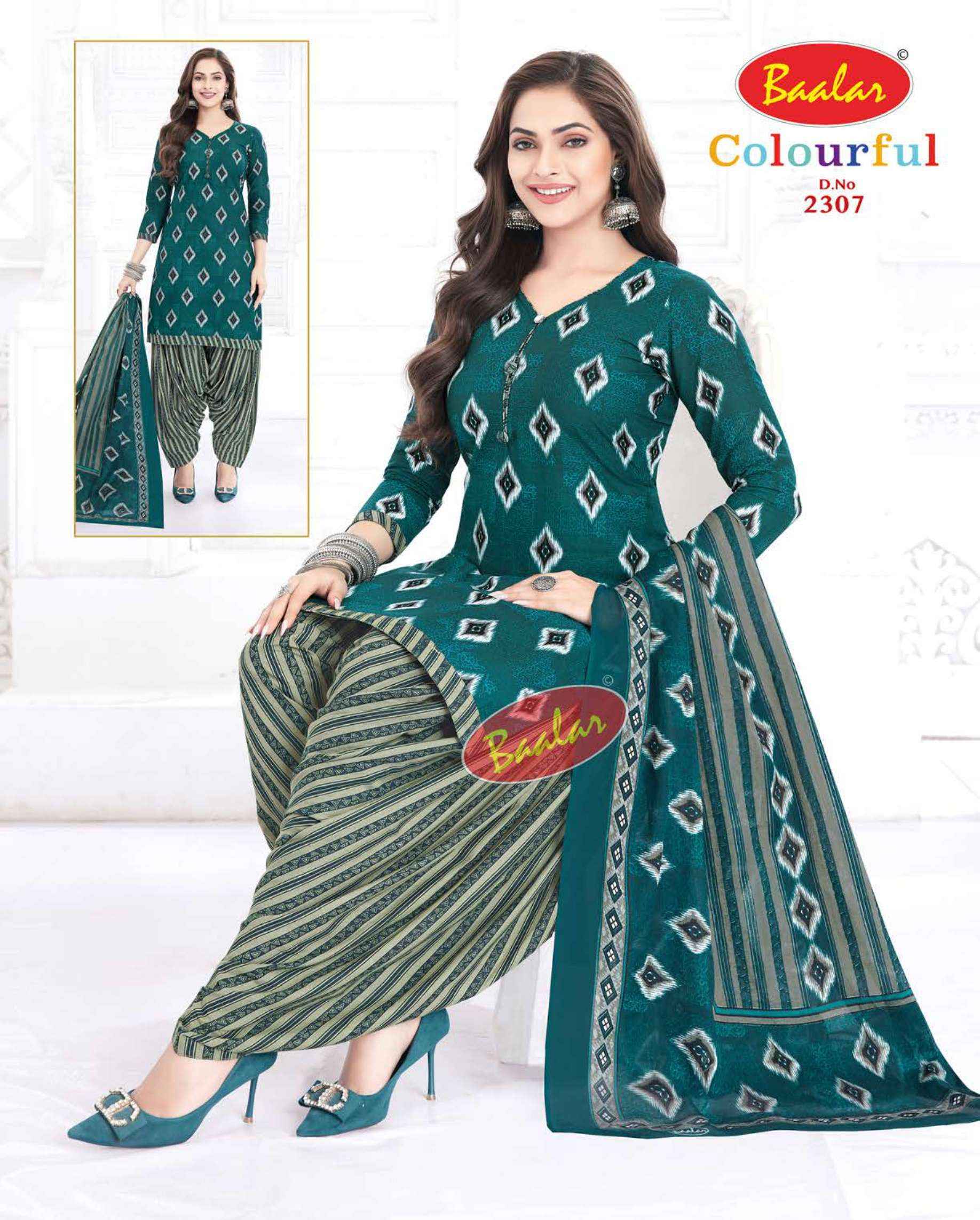 BAALAR COLOURFUL VOL 23 COTTON PATIYALA DRESS MATERIAL ( 36 PCS CATALOG )