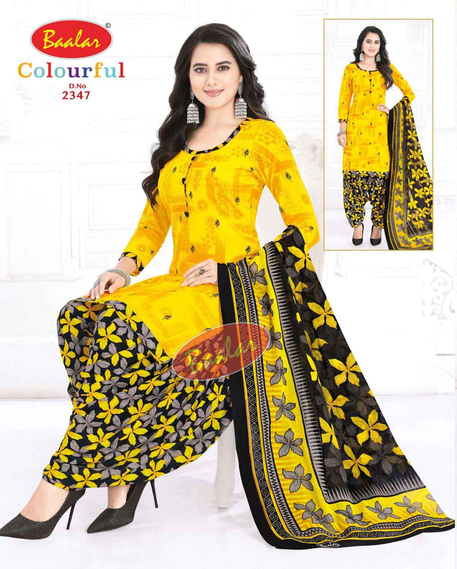 BAALAR COLOURFUL VOL 23 COTTON PATIYALA DRESS MATERIAL ( 36 PCS CATALOG )