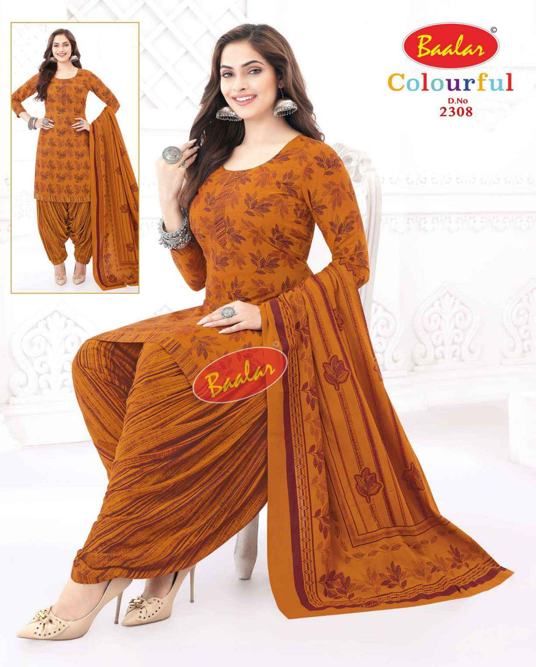 BAALAR COLOURFUL VOL 23 COTTON PATIYALA DRESS MATERIAL ( 36 PCS CATALOG )