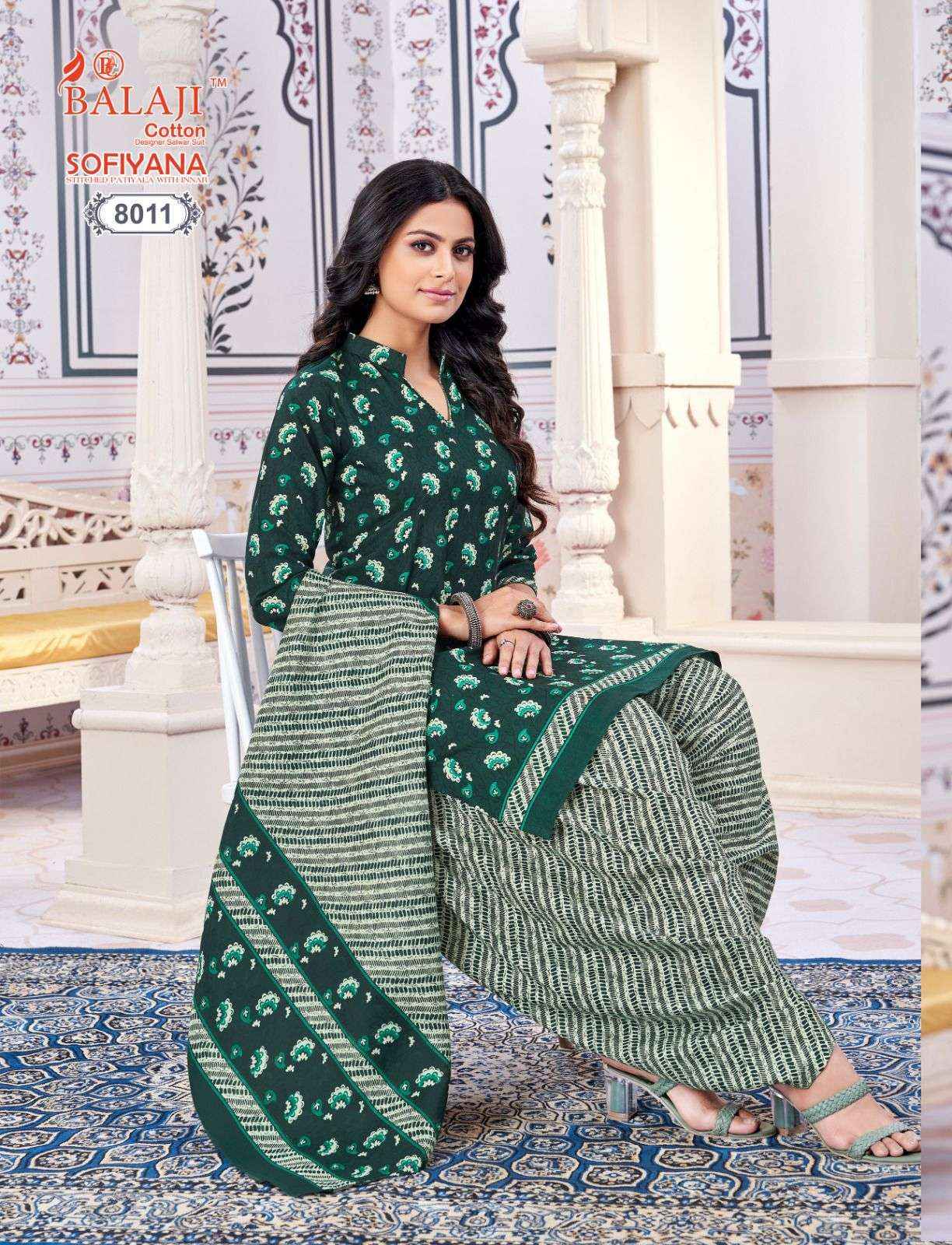 BALAJI COTTON SOFIYANA VOL 8 COTTON PATIYALA READYMADE SUIT ( 12 PCS CATALOG )