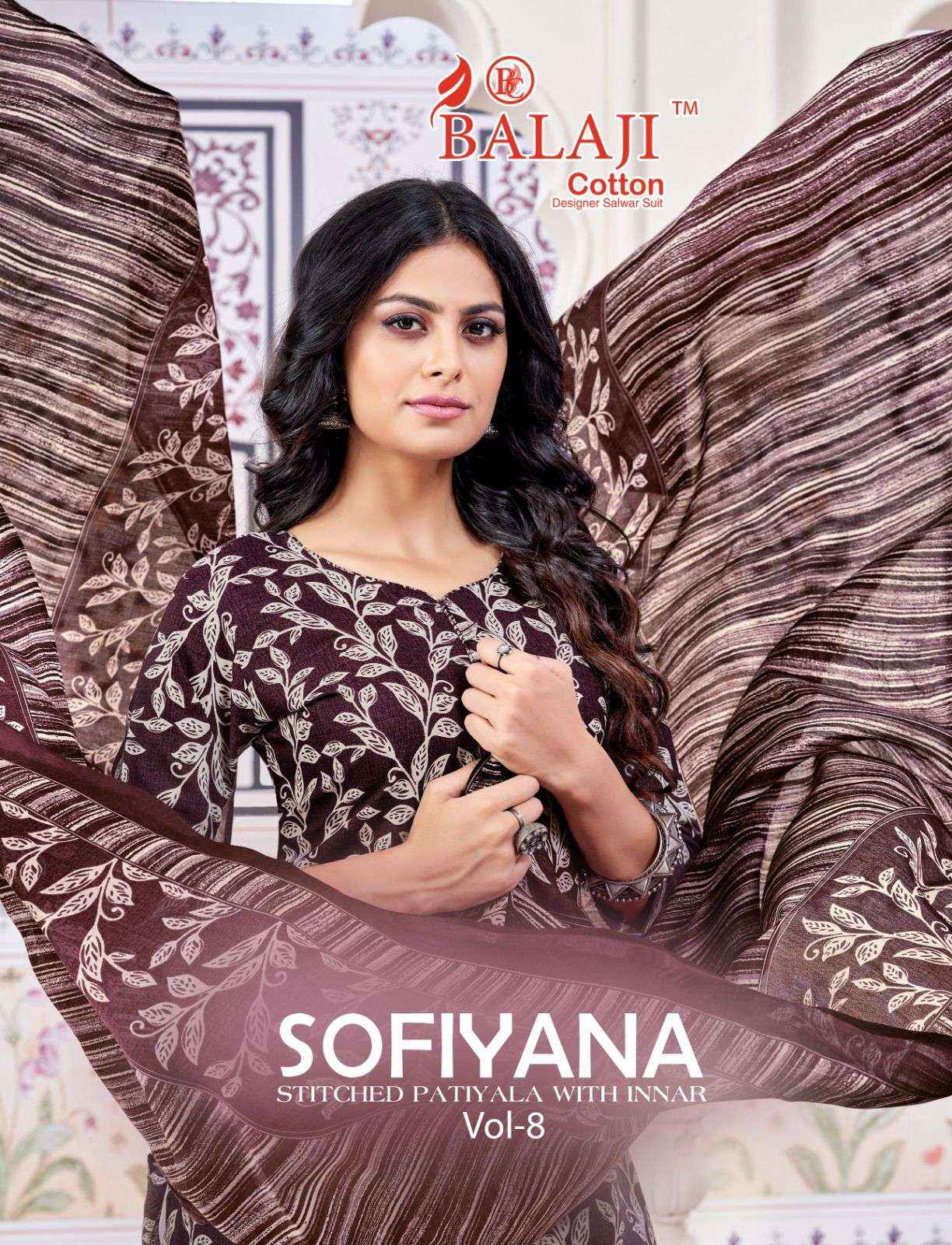 BALAJI COTTON SOFIYANA VOL 8 COTTON PATIYALA READYMADE SUIT ( 12 PCS CATALOG )