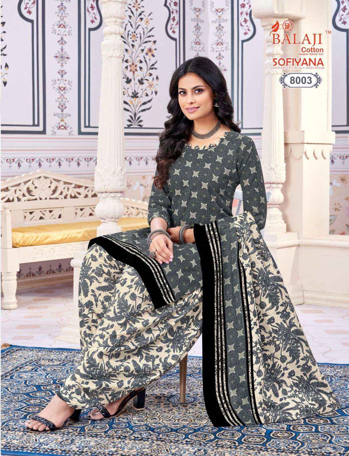 BALAJI COTTON SOFIYANA VOL 8 COTTON PATIYALA READYMADE SUIT ( 12 PCS CATALOG )