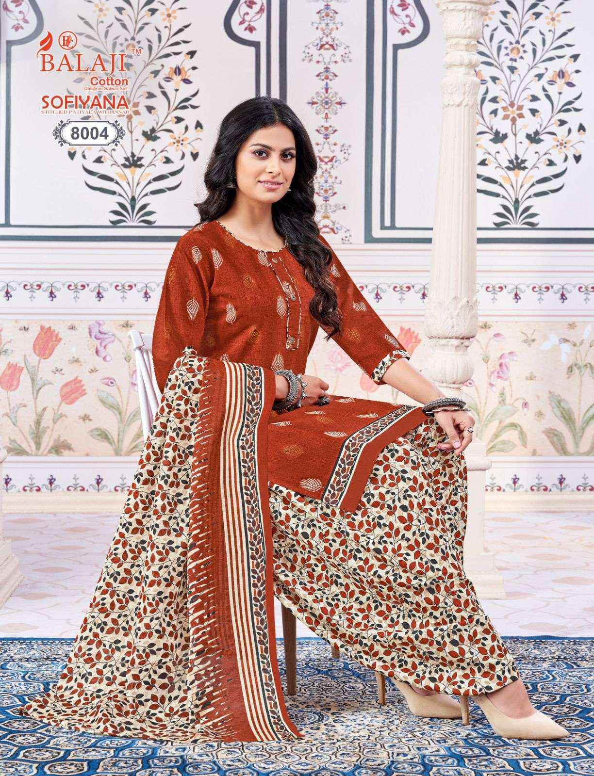 BALAJI COTTON SOFIYANA VOL 8 COTTON PATIYALA READYMADE SUIT ( 12 PCS CATALOG )