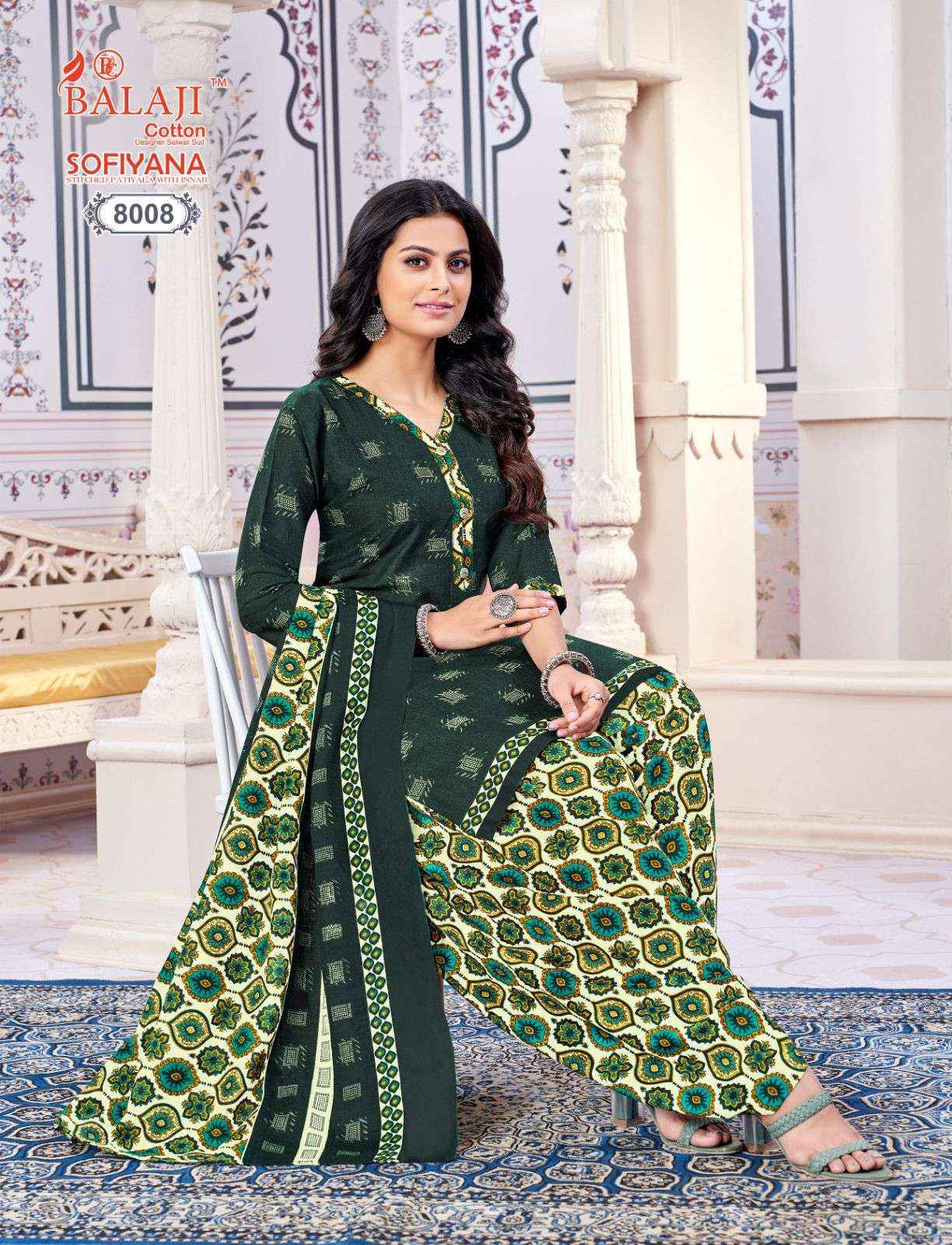 BALAJI COTTON SOFIYANA VOL 8 COTTON PATIYALA READYMADE SUIT ( 12 PCS CATALOG )