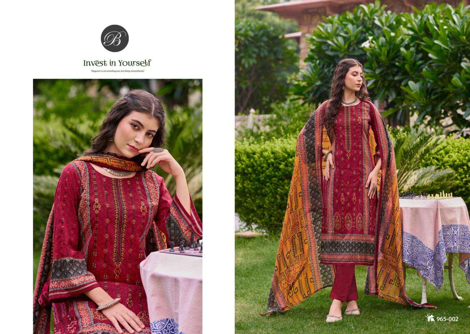 BELLIZA DESIGNER BIN SAEED VOL 7 COTTON WHOLESALE LADIES SUITS ( 8 PCS CATALOG )