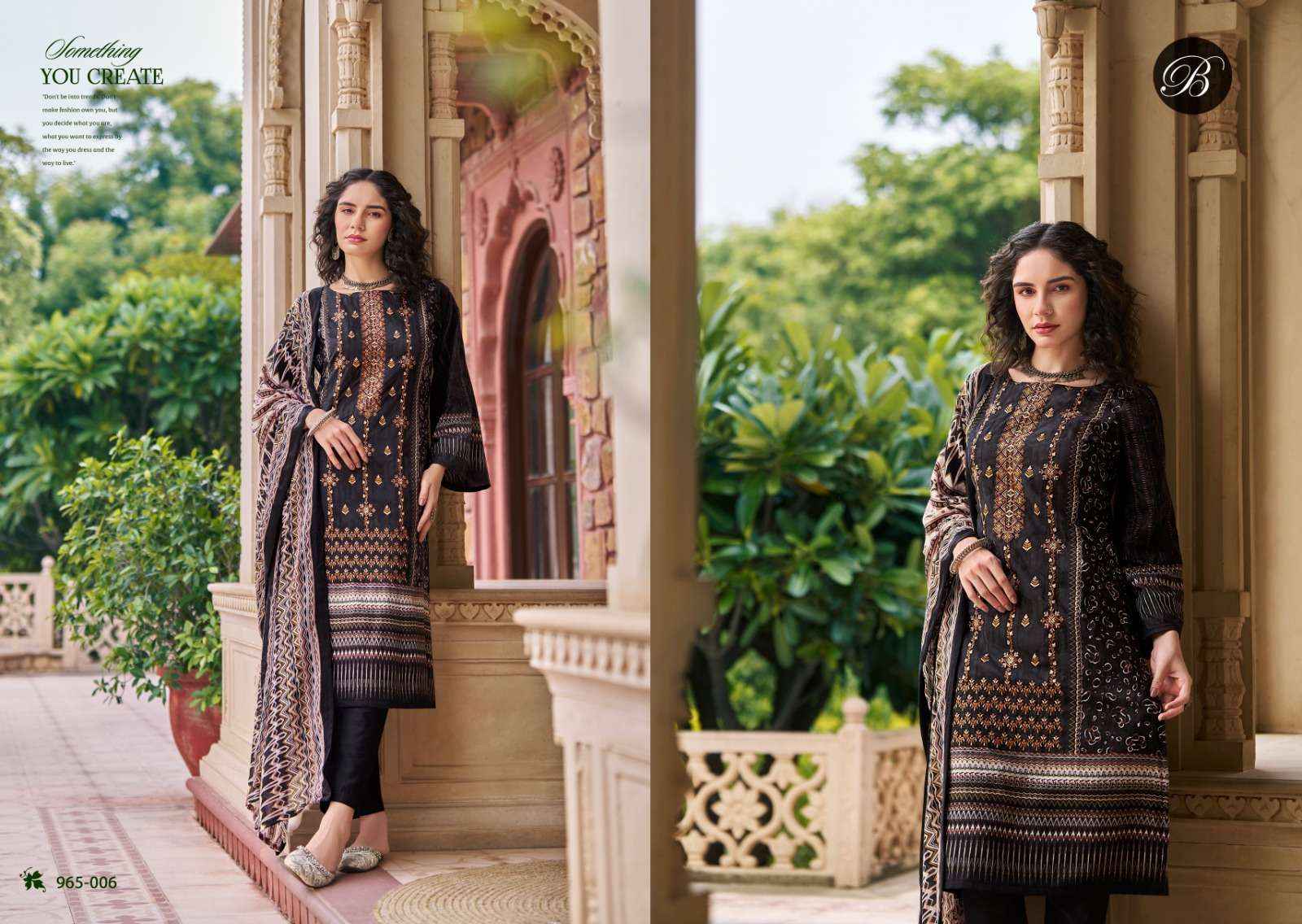 BELLIZA DESIGNER BIN SAEED VOL 7 COTTON WHOLESALE LADIES SUITS ( 8 PCS CATALOG )