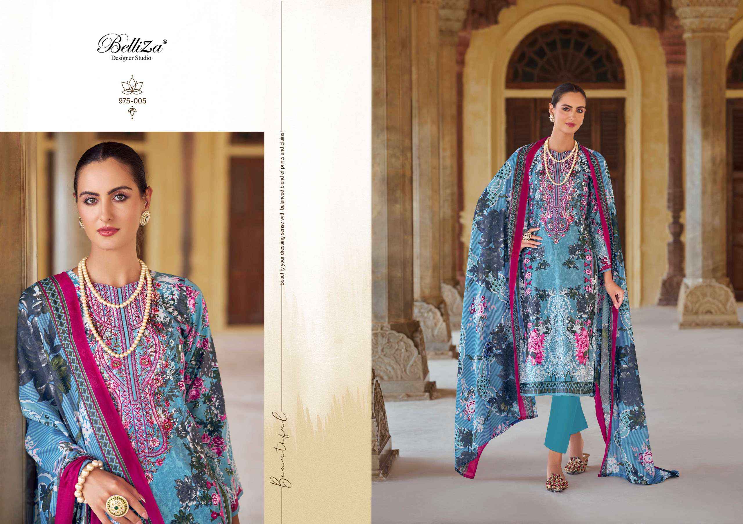 BELLIZA DESIGNER NAIRA VOL 75 WHOLESALE LADIES COTTON DRESS MATERIAL ( 8 PCS CATALOG )