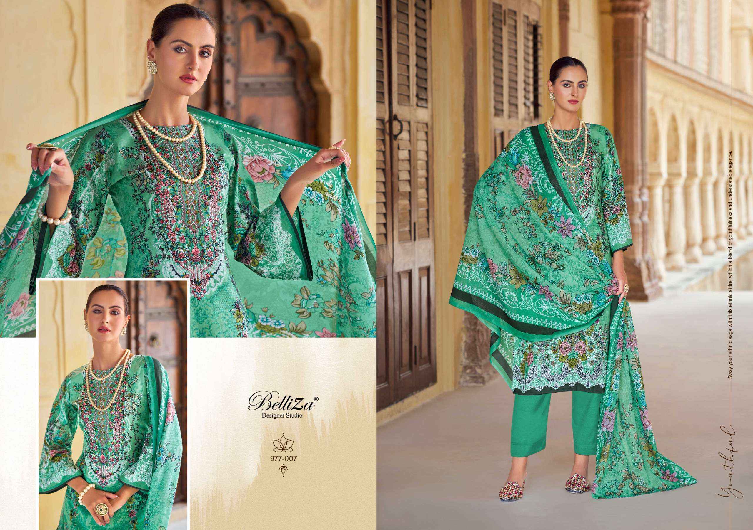 BELLIZA DESIGNER NAIRA VOL 75 WHOLESALE LADIES COTTON DRESS MATERIAL ( 8 PCS CATALOG )