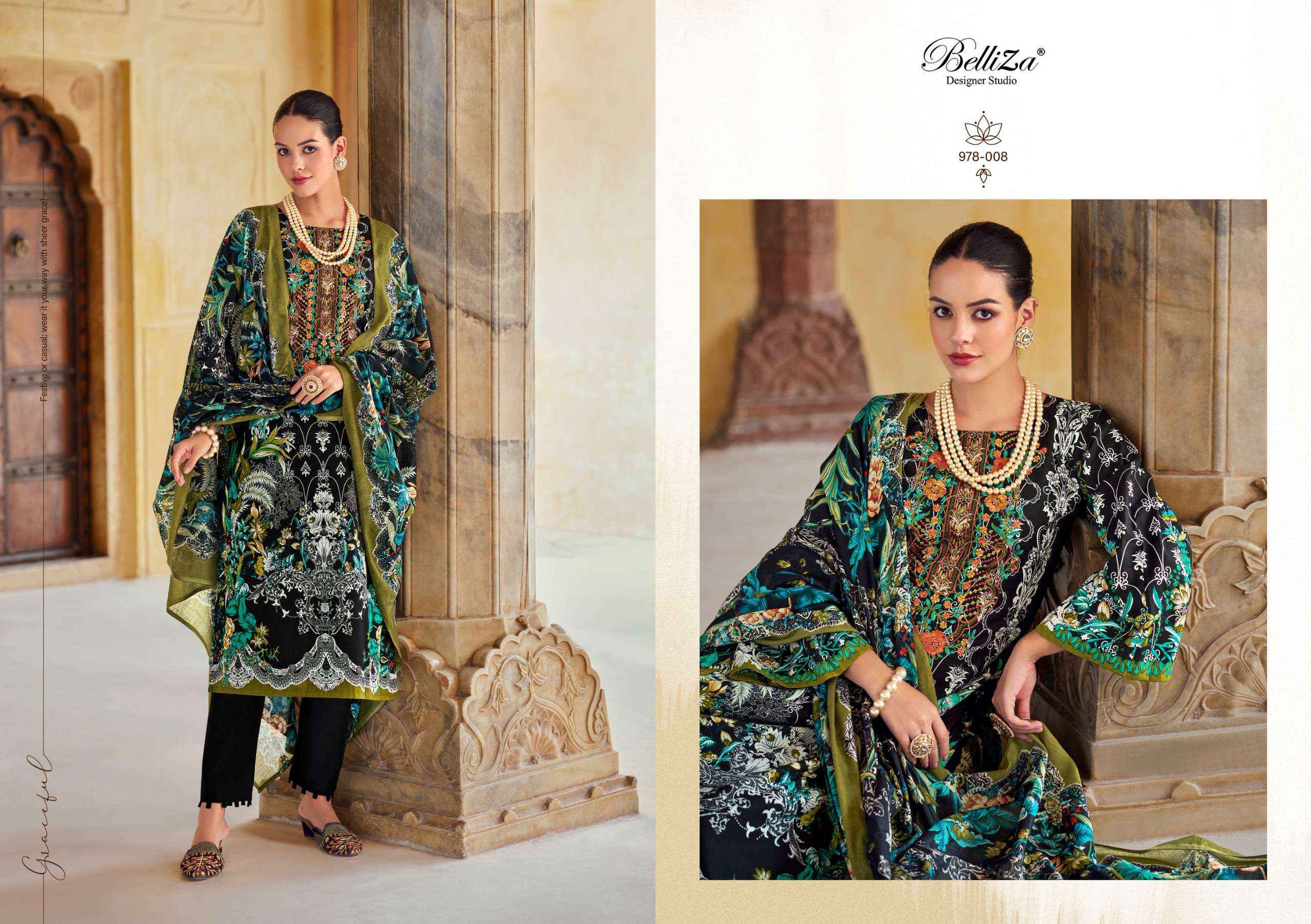 BELLIZA DESIGNER NAIRA VOL 75 WHOLESALE LADIES COTTON DRESS MATERIAL ( 8 PCS CATALOG )