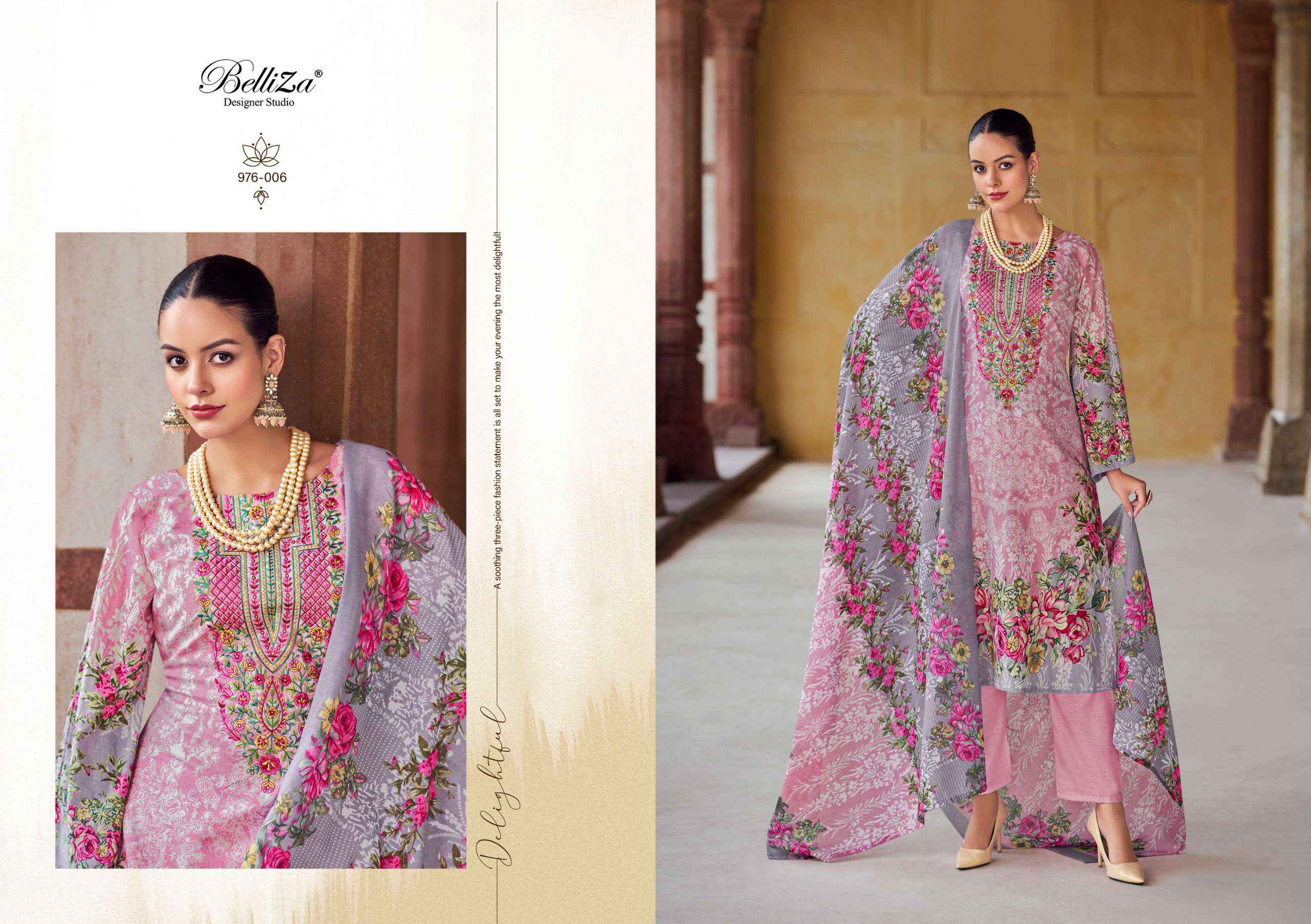 BELLIZA DESIGNER NAIRA VOL 75 WHOLESALE LADIES COTTON DRESS MATERIAL ( 8 PCS CATALOG )