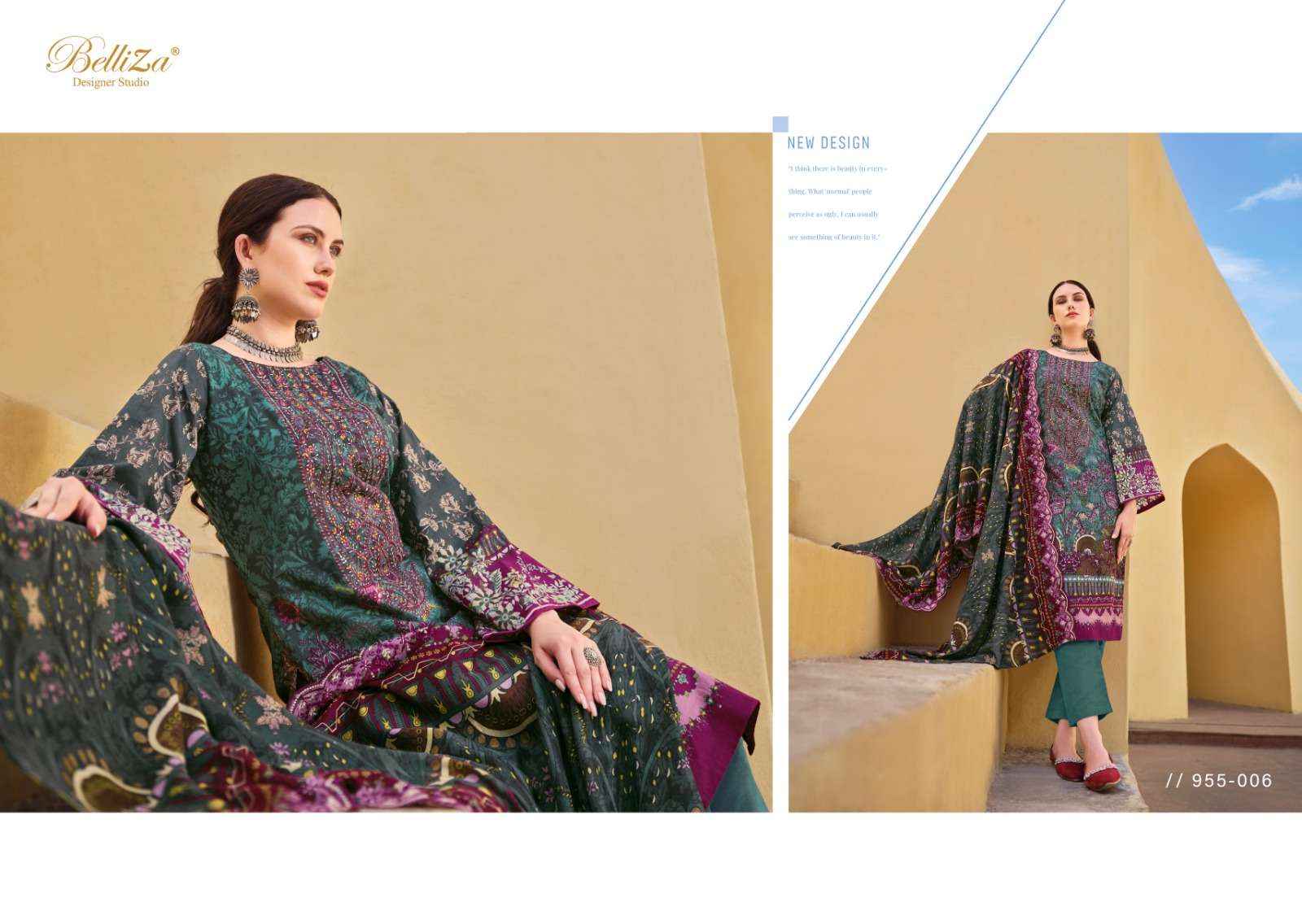 BELLIZA DESIGNER STUDIO GUZARISH VOL-15 COTTON SALWAR KAMEEZ ( 8 CS CATALOG )