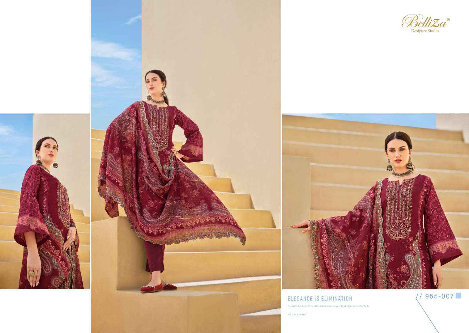 BELLIZA DESIGNER STUDIO GUZARISH VOL-15 COTTON SALWAR KAMEEZ ( 8 CS CATALOG )