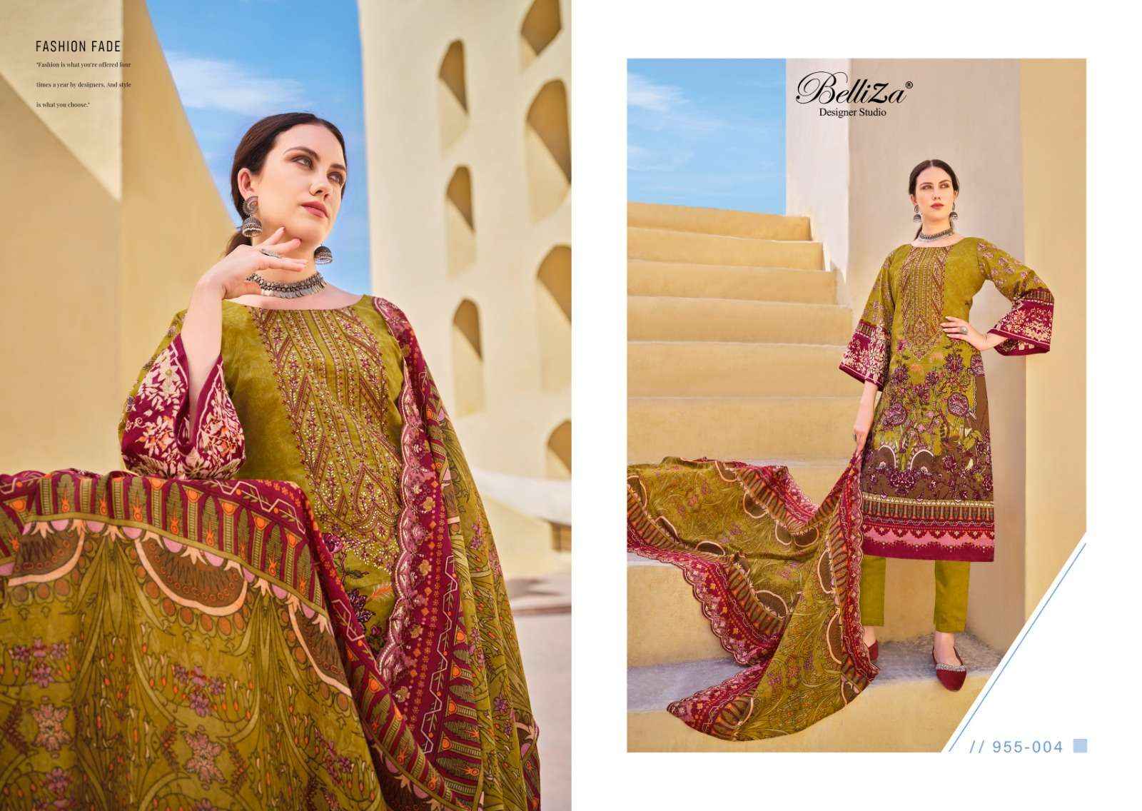 BELLIZA DESIGNER STUDIO GUZARISH VOL-15 COTTON SALWAR KAMEEZ ( 8 CS CATALOG )