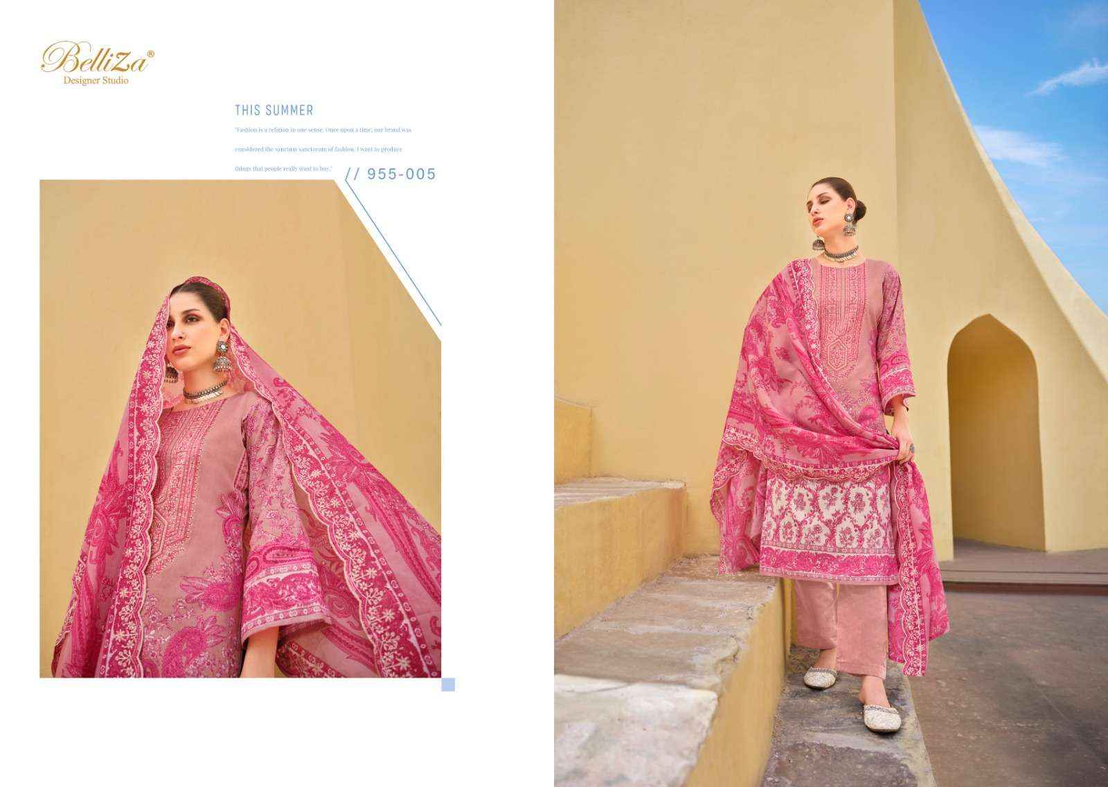 BELLIZA DESIGNER STUDIO GUZARISH VOL-15 COTTON SALWAR KAMEEZ ( 8 CS CATALOG )